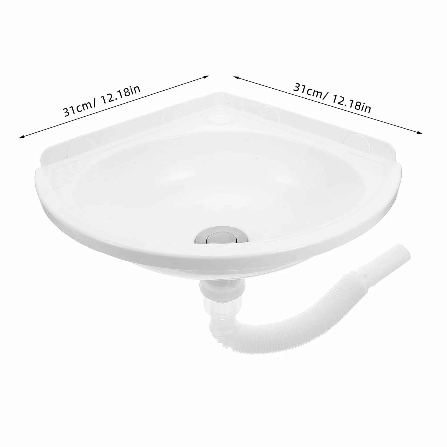 Uonlytech Lavabo De Esquina De Pared Lavabo Para Baño Pequeño Para Baños Compactos y Montaje Pared