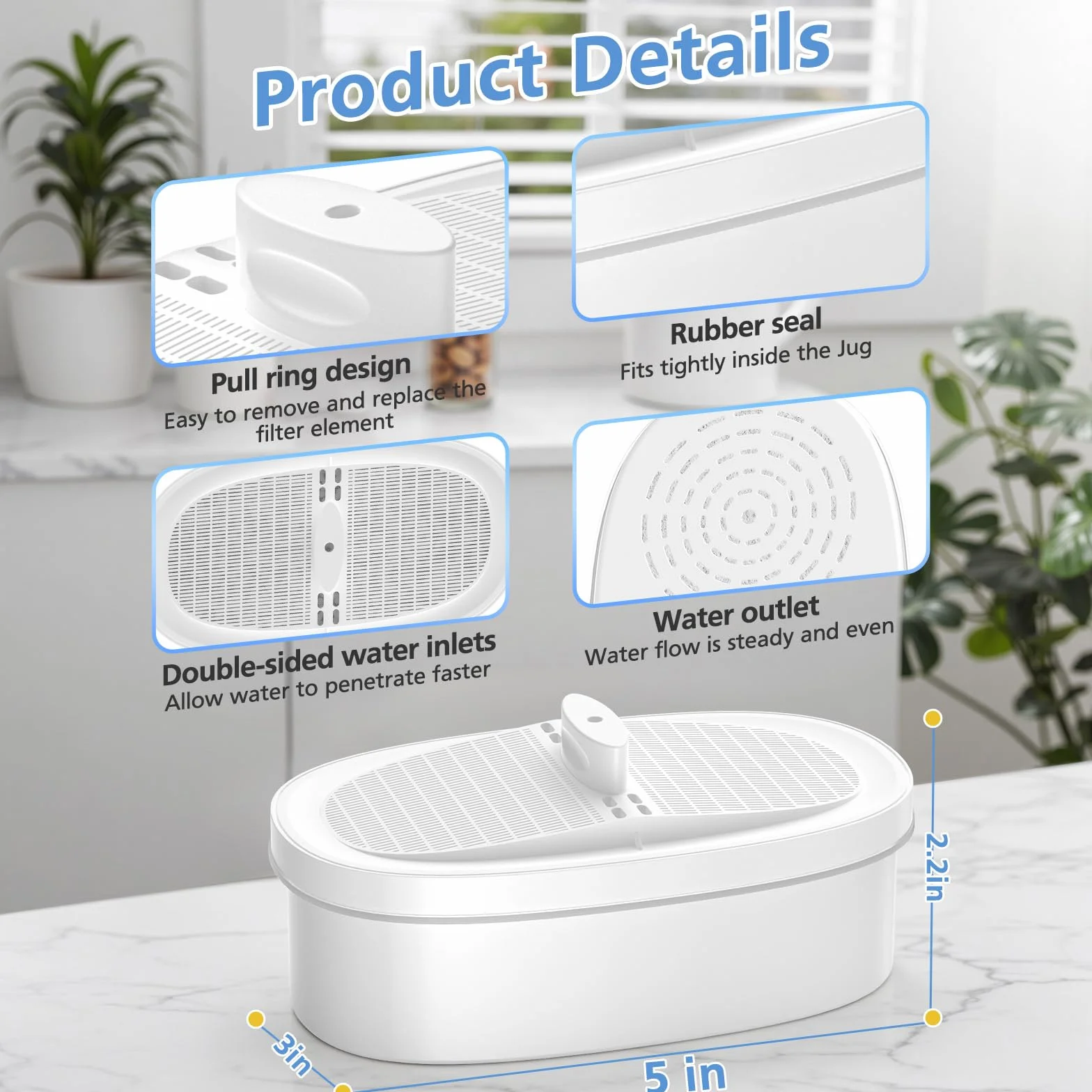 4 filtros de agua de repuesto para Waterdrop WD-PF-01A Plus, cartuchos de filtro de agua compatibles con todos los sistemas de filtración de tanques Waterdrop, certificado NSF, reduciendo impurezas
