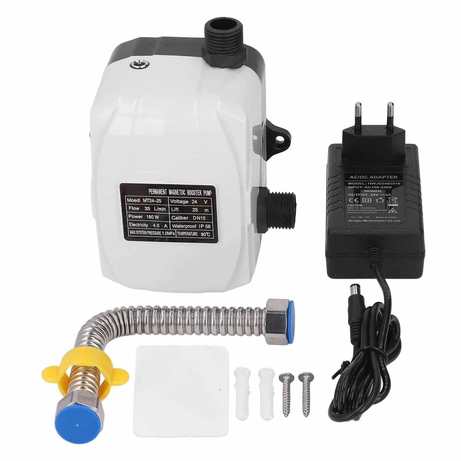 Bomba de Refuerzo Automática 35L/min DC24V 180W DN15 IP56 ABS