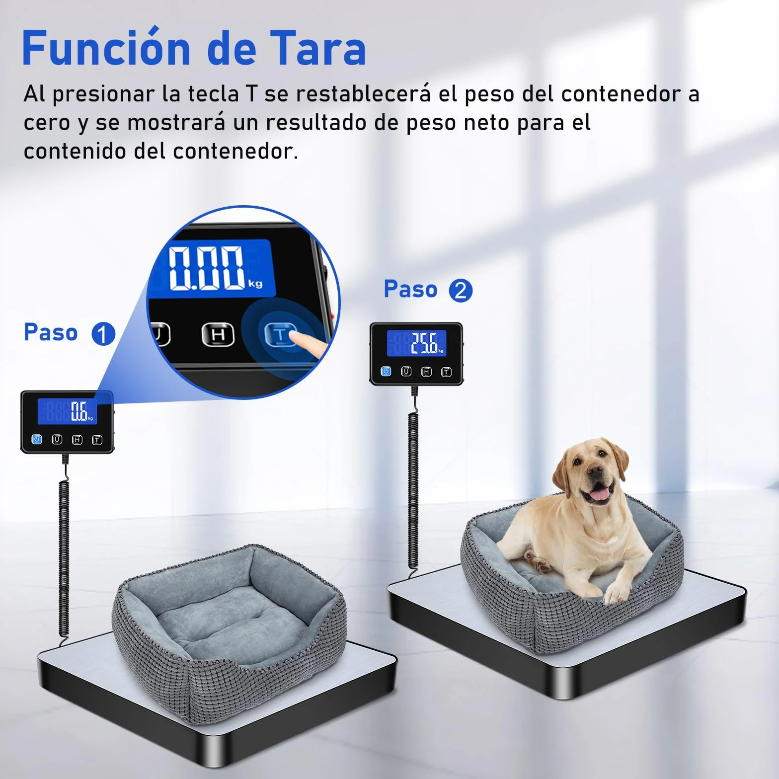 Bascula Industrial 200 kg / 10 g con Pantalla LCD para Equipaje y Almacén