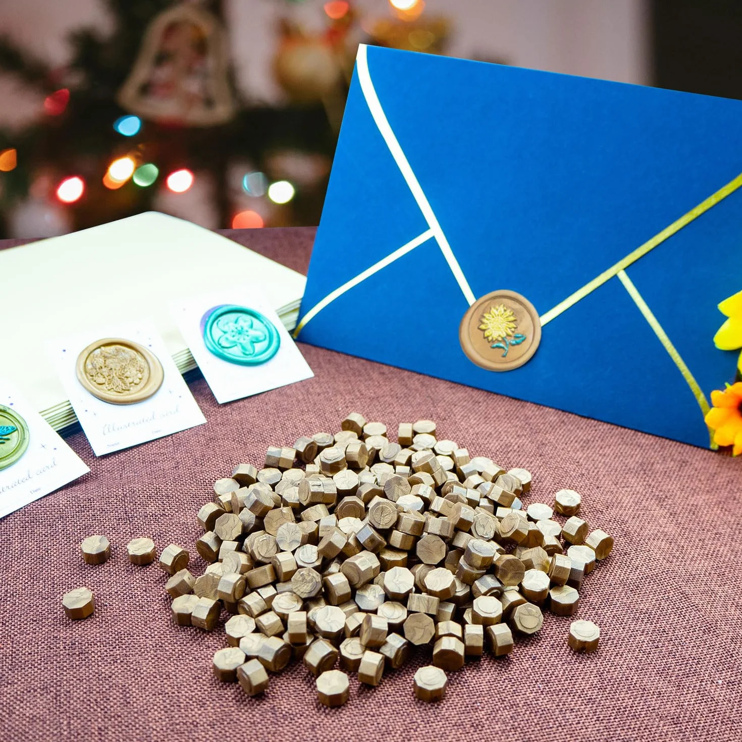 Zifospy 370 PCS Perlas de Cera para Sellar Cartas, Tarjetas de Felicitación, Vino, Manualidades, Invitaciones de Bodas y Fiestas (Brown)
