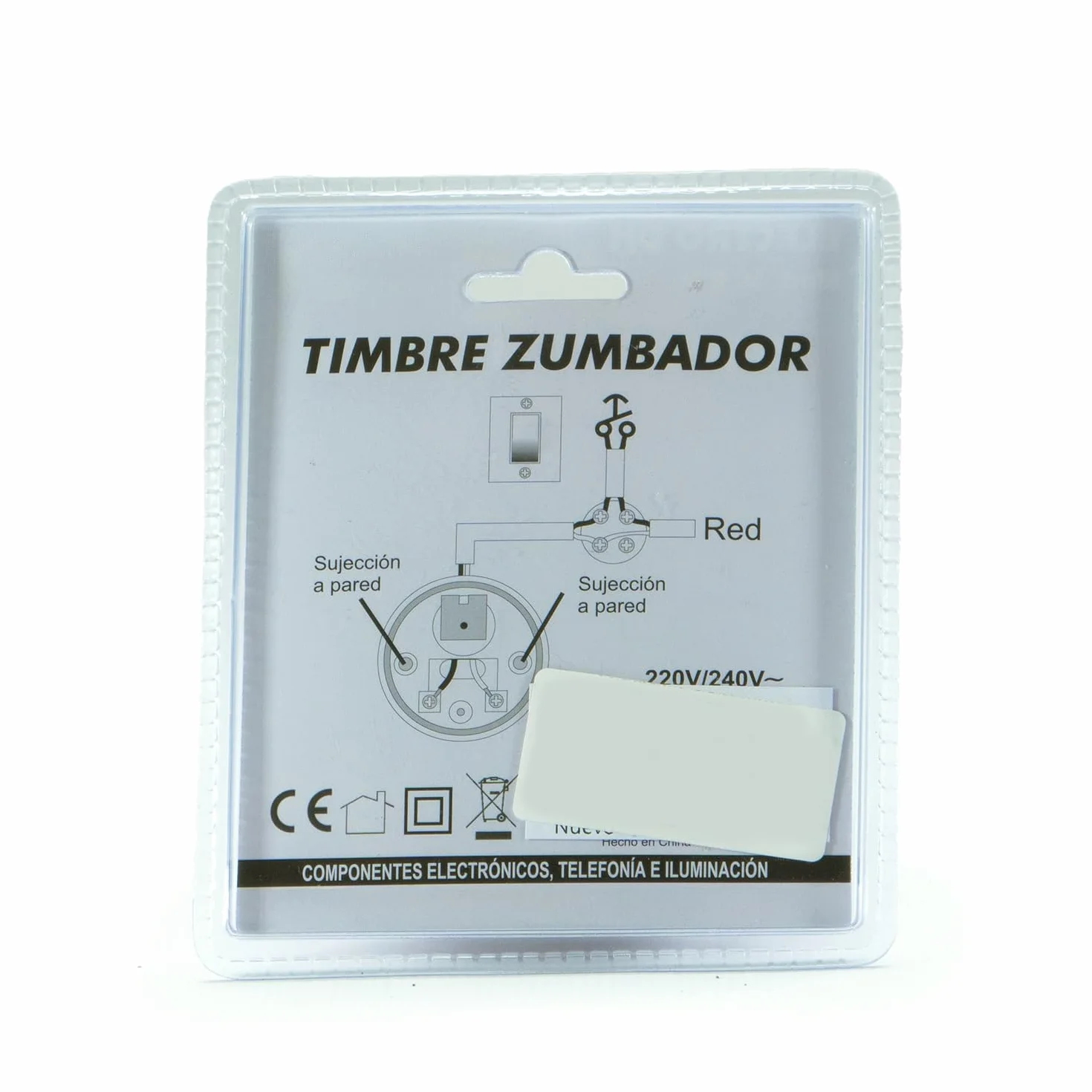 Timbre zumbador eléctrico Ø60 x 37 mm 230V