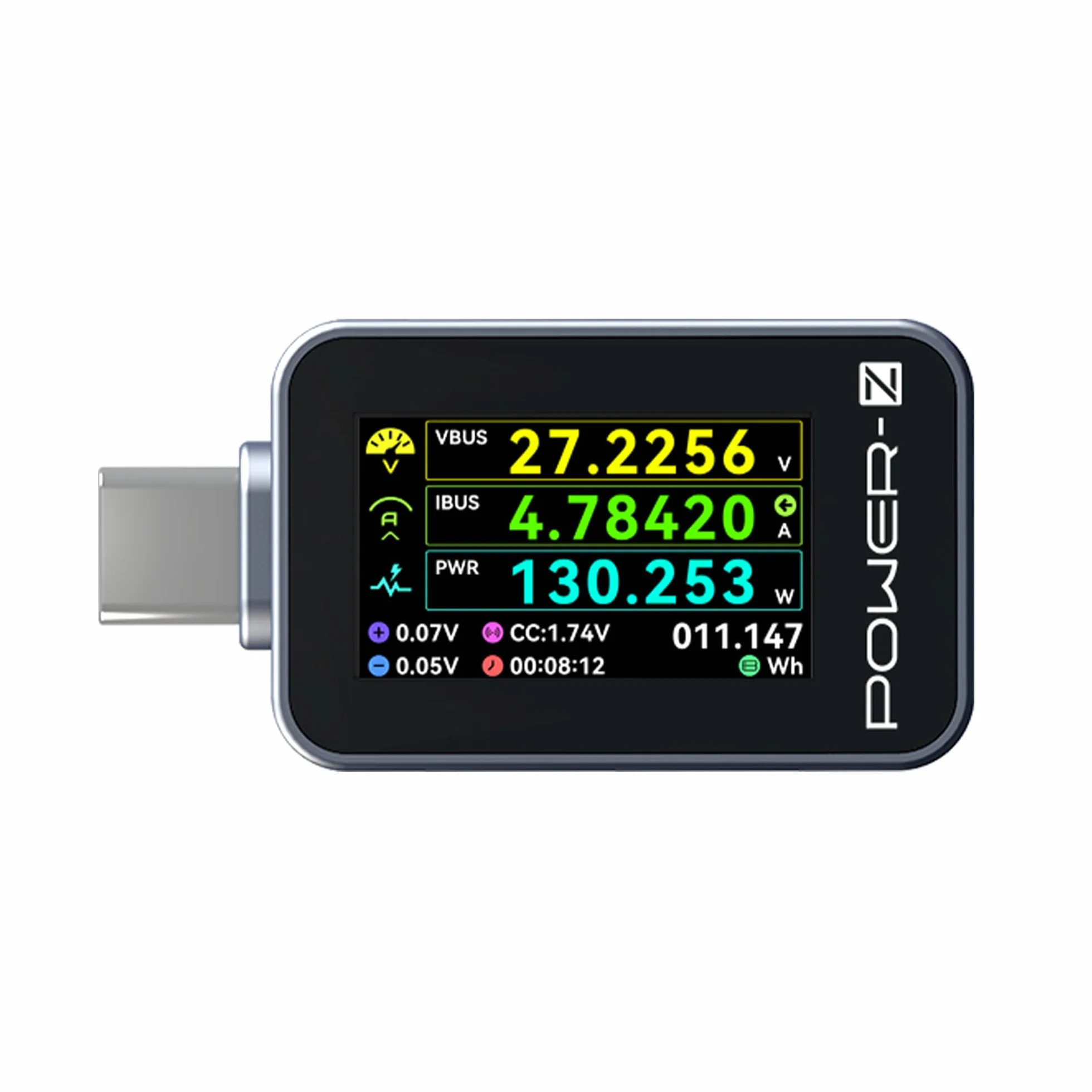 ChargerLAB POWER-Z C240 - Medidor de potencia digital USB-C portátil, soporta hasta 240 W y PD3.1 QC5.0, para teléfonos USB-C, portátiles, cargadores y más