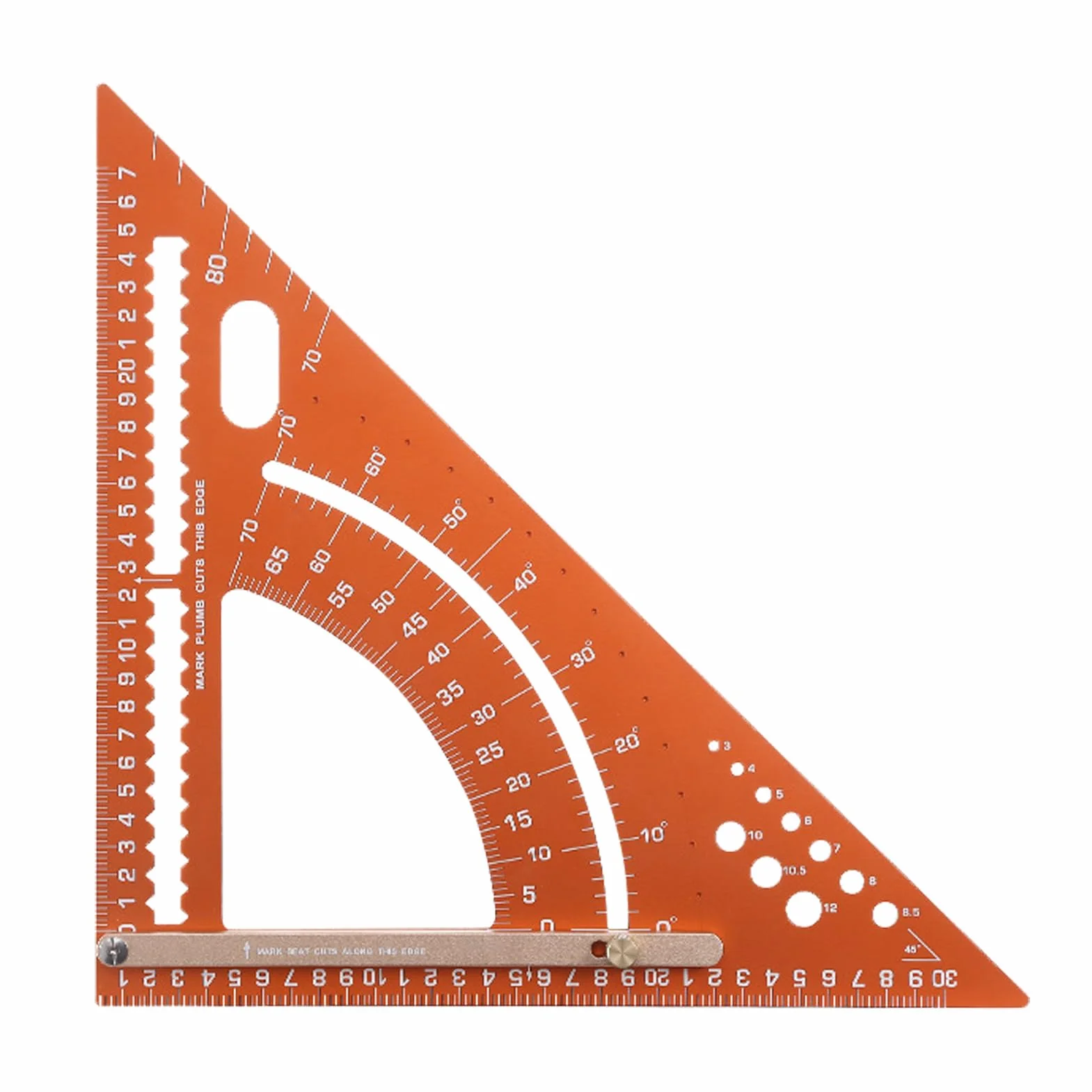 Escuadra De Carpintero Regla Triangular De Medición De Ángulo Ajustable | Escuadra De Carpintero Con Transportador De Ángulos Para Hombres, Aficionados, Mujeres Y