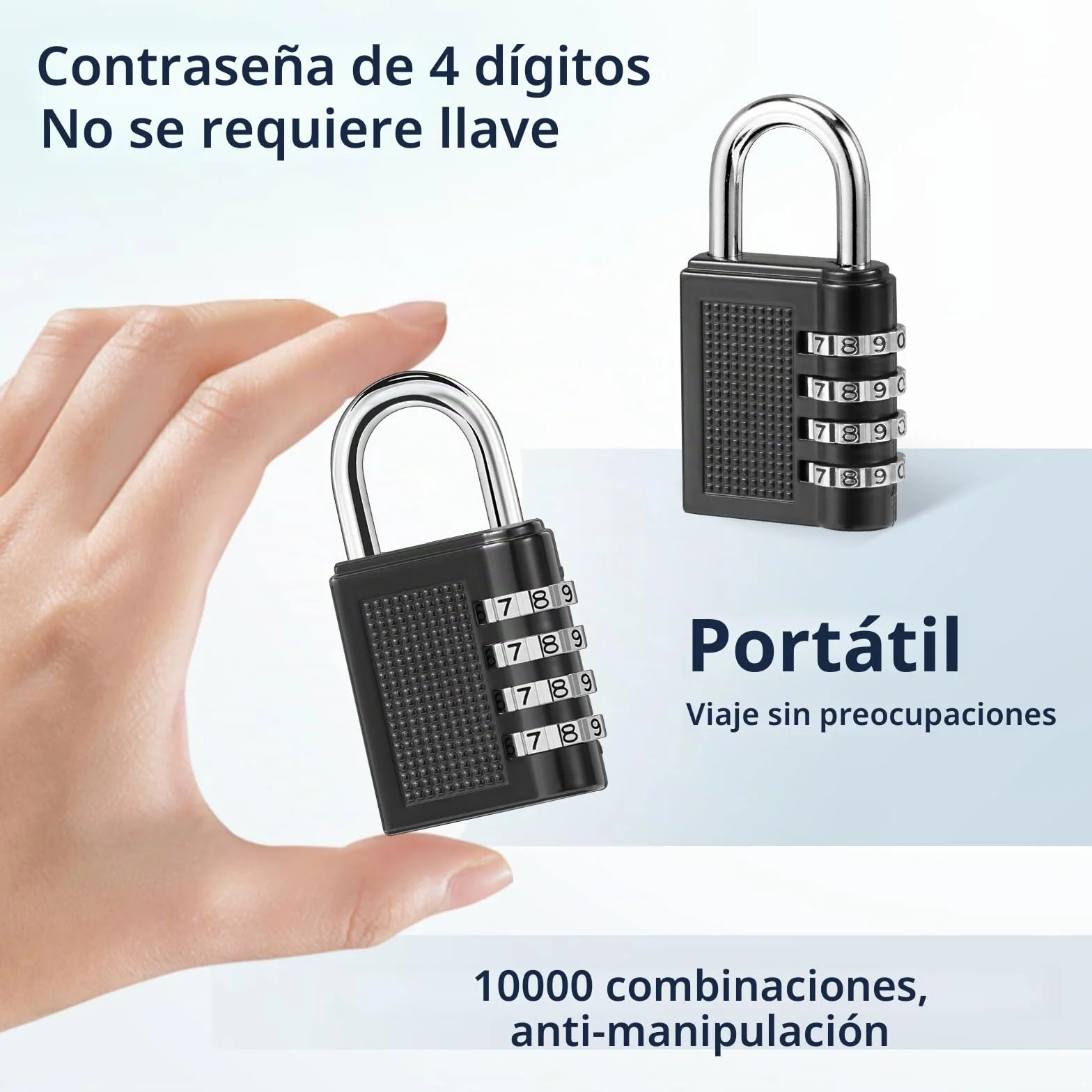 Oderra 4 Dígitos Candados de Combinación, Candado Taquilla, de Seguridad de Aleación de Zinc Adecuado para Dormitorios, Gimnasios, Cobertizos, Almacenes, Portones