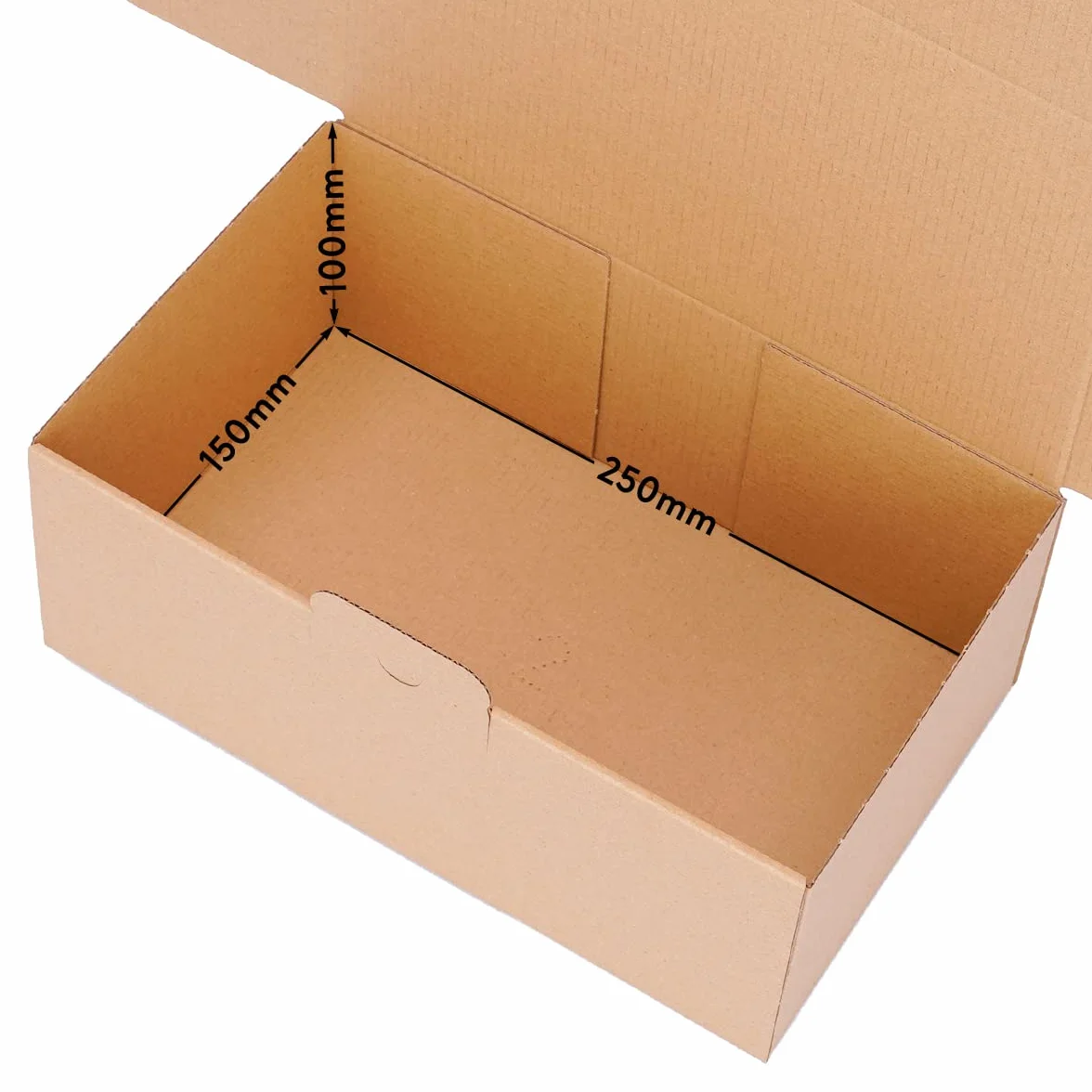 verpacking Cajas plegables 250 x 150 x 100 mm marrón (dimensiones exteriores 258 x 158 x 105 mm) WP 30 caja de envío caja DHL Hermes DPD GLS embalaje (50 unidades)
