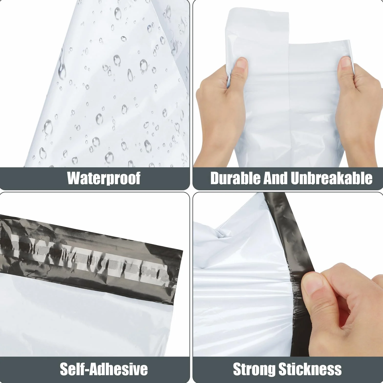 KOMABLEN 100 piezas Bolsas para Envíos 25x35cm PE Autoadhesivas Opacas Impermeables