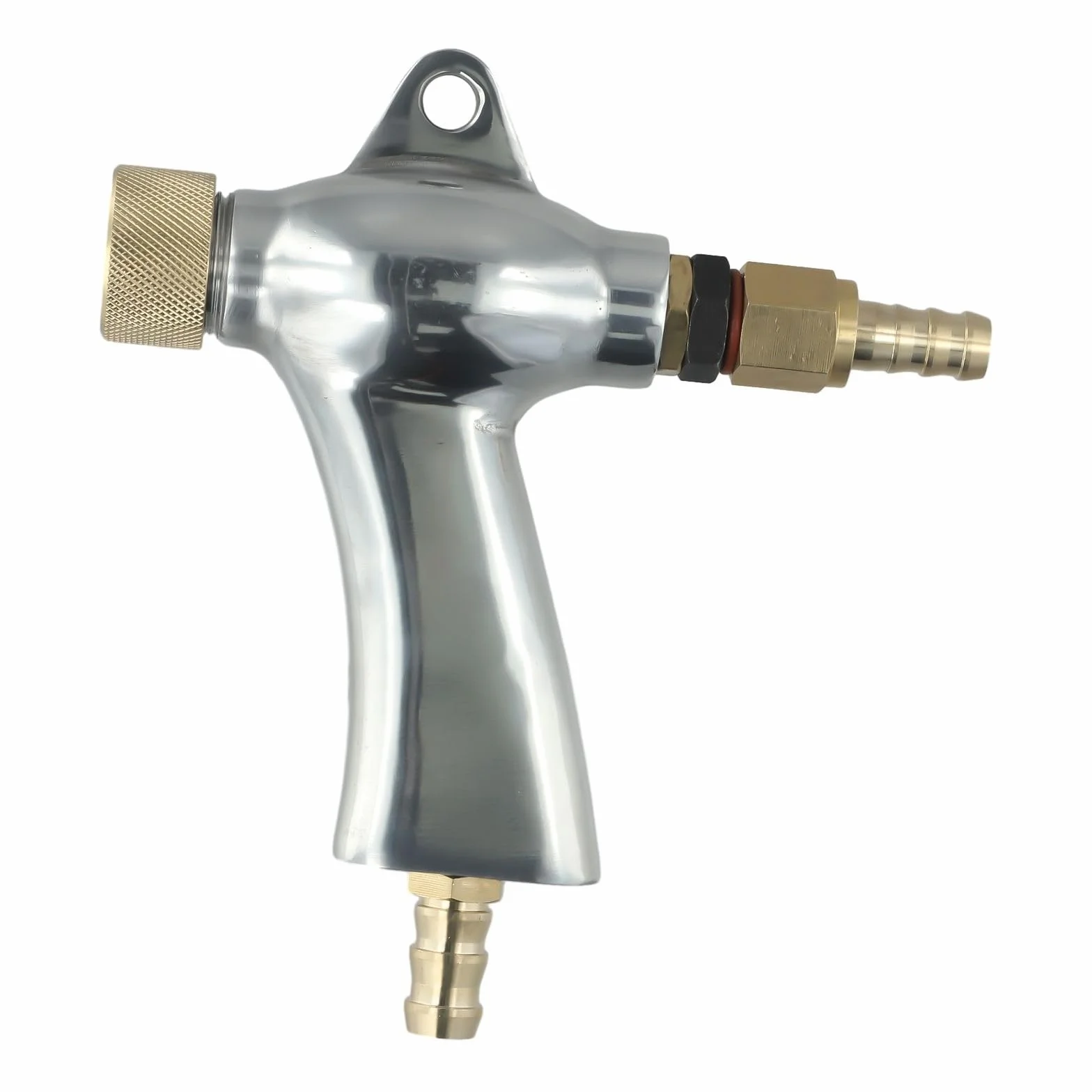 Pistola de arena de mano, para eliminación de óxido, pintura y revestimiento, cuerpo de aleación de aluminio, accesorio de latón, 5 boquillas de cerámica (2 x 6 mm + 3 x 8 mm) (B)