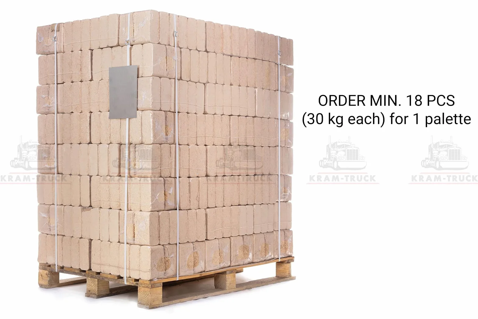 Briquetas de madera de 30 kg. Ideal como repuesto para carbón, madera, coque, briquetas de horno, empaquetadas en cubos prácticos, fácil de almacenar, leña. Roble mixto, haya, frondoso