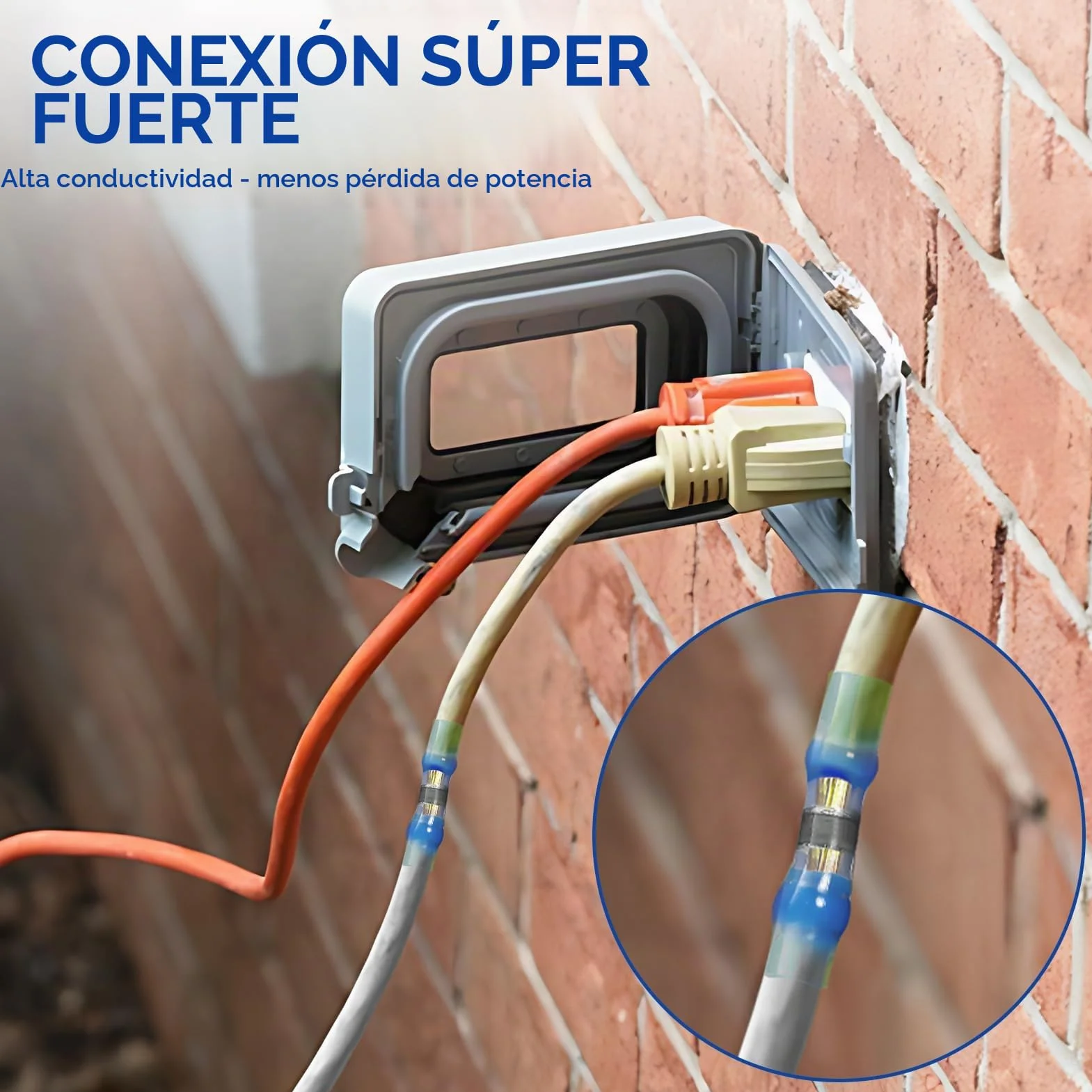 Conectores de Soldadura Impermeables 1,5-2,5 mm², Tubo Termorretráctil con Estaño, 50 Piezas