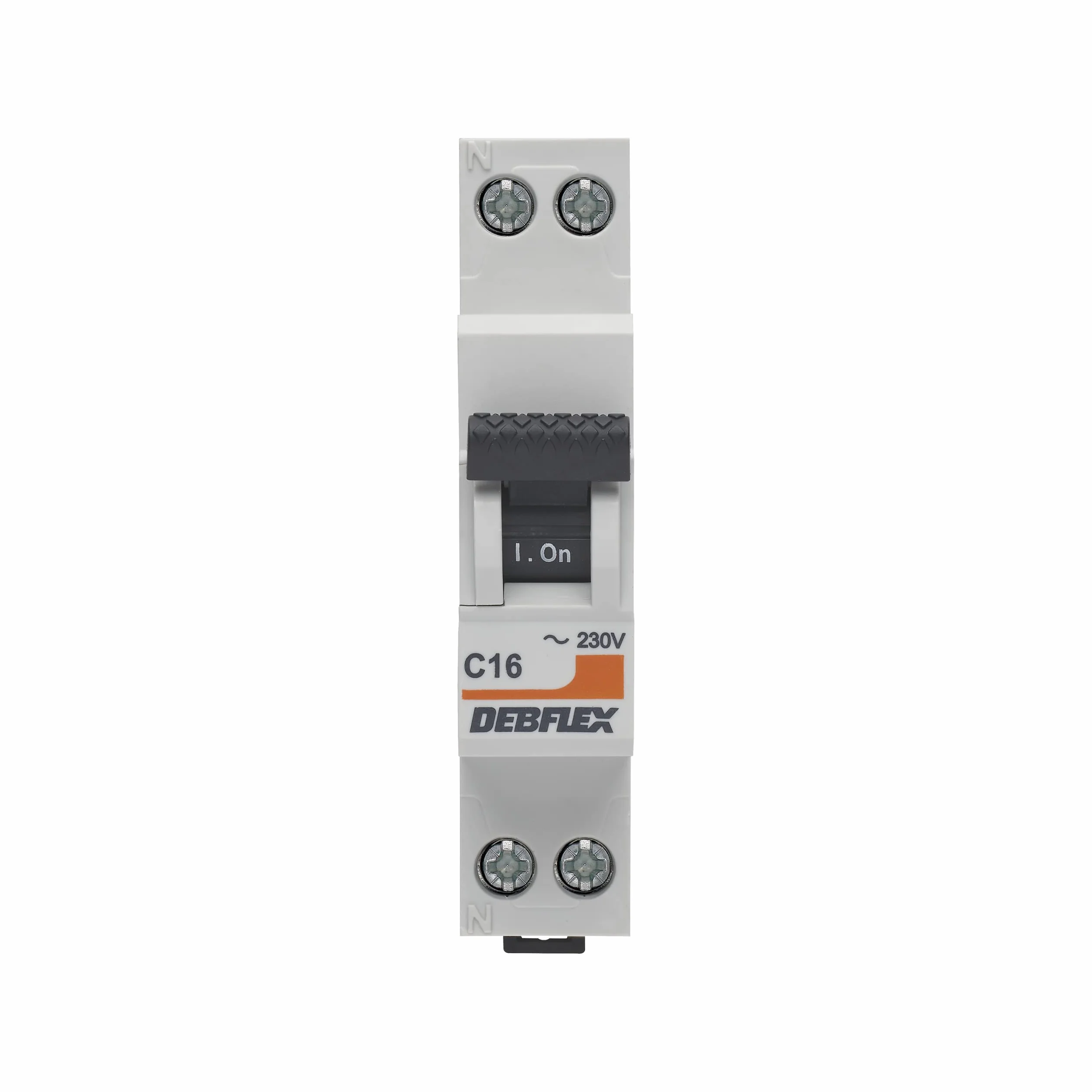 DEBFLEX - Disyuntor 16A Fase + Neutro 3KA - Módulo Cortocircuitos - Certificado NF - Instalación en Cuadro Eléctrico - Gris