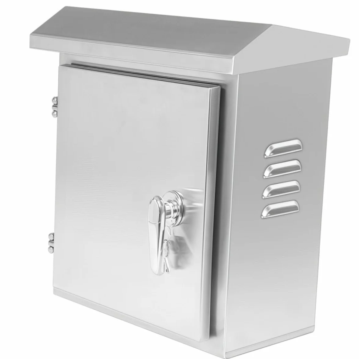 Caja Estanca Exterior Electrica de Acero Inoxidable, Caja Cuadro Electrico Superficie, Montaje en la Pared, Distribucion Electrica Armario, Incluye Cerradura (400x300x180 mm)
