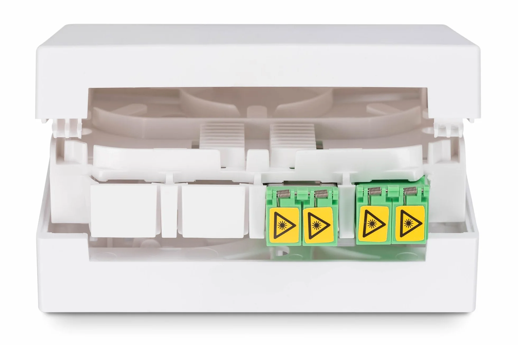 DIGITUS FTTH Caja Fibra Óptica Monomodo 2X LC/APC Dúplex IP45 Blanco