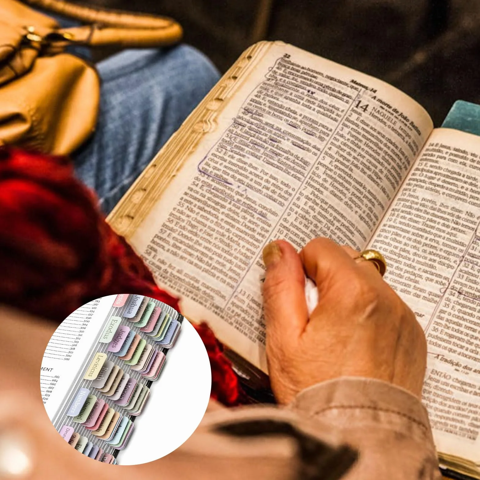 Marcadores de Biblia de letra grande - 75 pestañas laminadas para registro - Accesorios para el diario