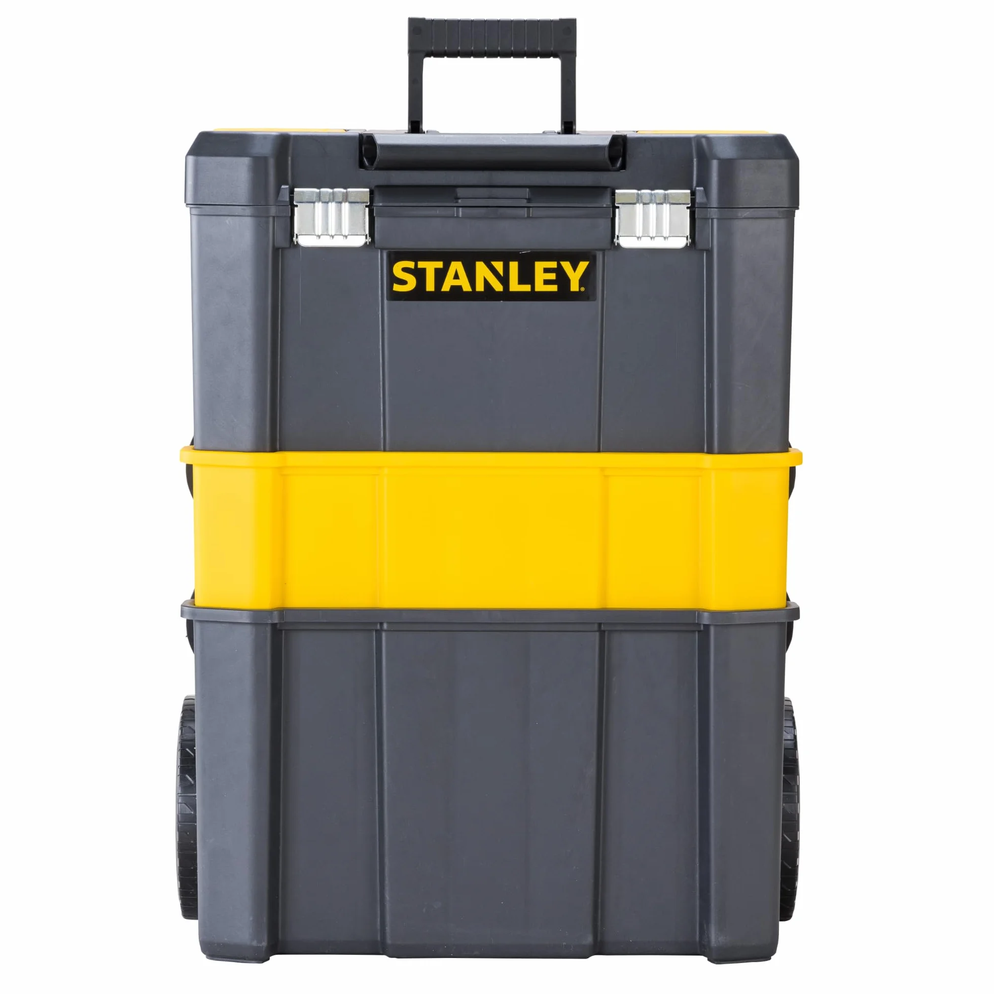 STANLEY Caja de Herramientas Rodante Esencial, Taller Móvil 3 en 1 con Unidades Apilables, Solución Portátil para Herramientas, STST1-80151.