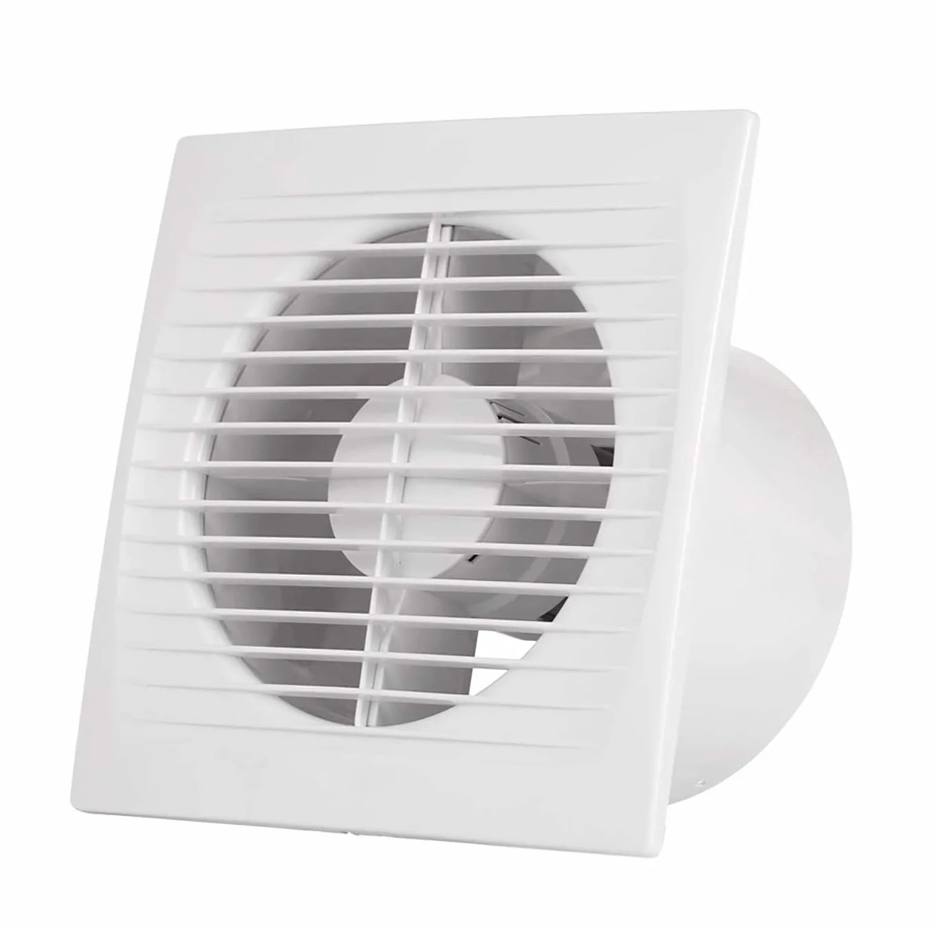 Ventilador Extractor de baño 15W aire 152X152X105H mm Silencioso con válvula anti mosquitera integrada, 98 m3/h,Ideal para baño cocina inodoro oficina