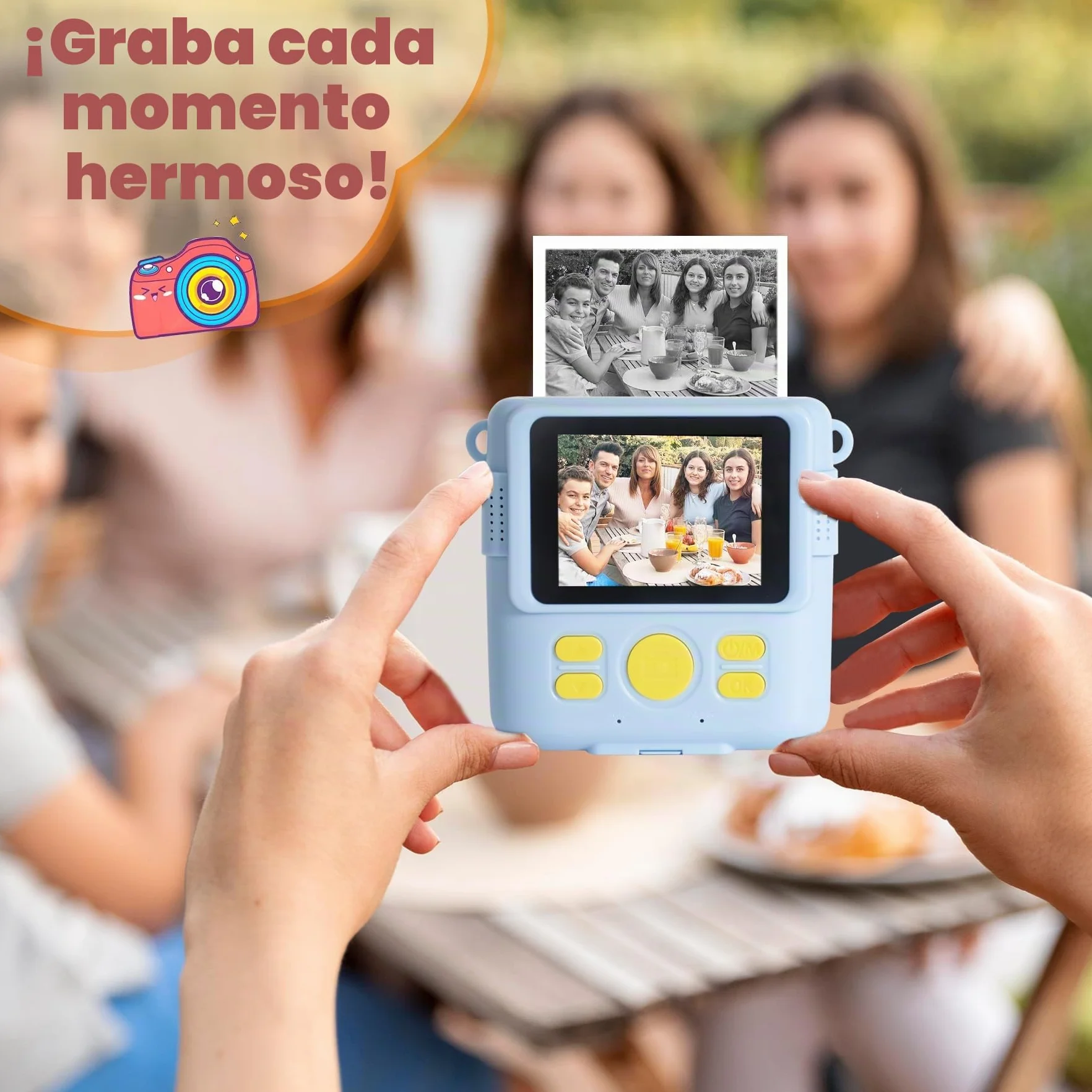 Papel de Impresión Para Cámara Infantil,Impresora para Cámara Portátil de Impresión Instantánea para Niños, Papel Impresora Termica (Blanco-12)