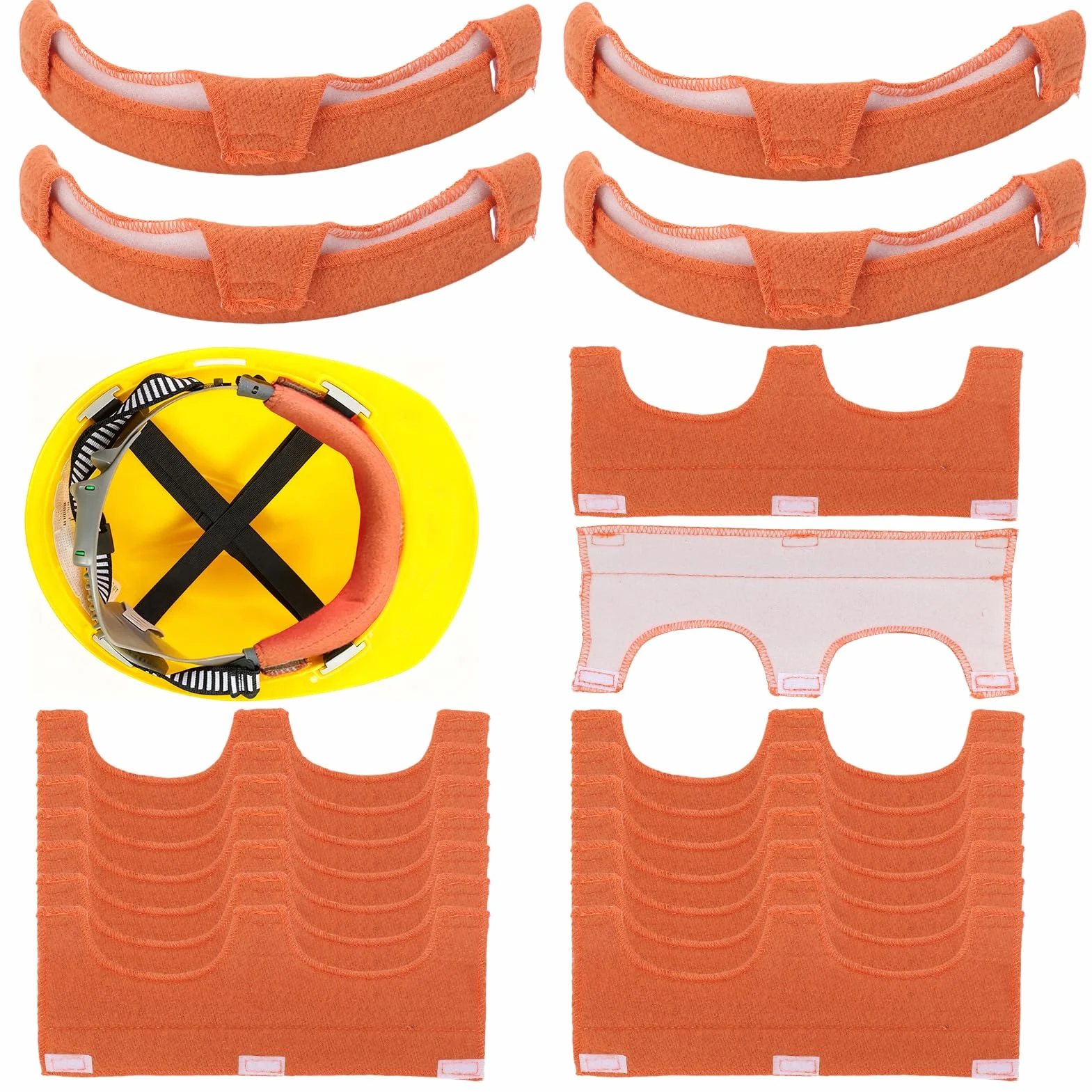 Yosoo Health Gear Casco de Seguridad de 20 Piezas de la Banda de Sudor Retardante de Algodón Suave Esponja de Esponja de Sudor Absorbente para Sombrero Duro