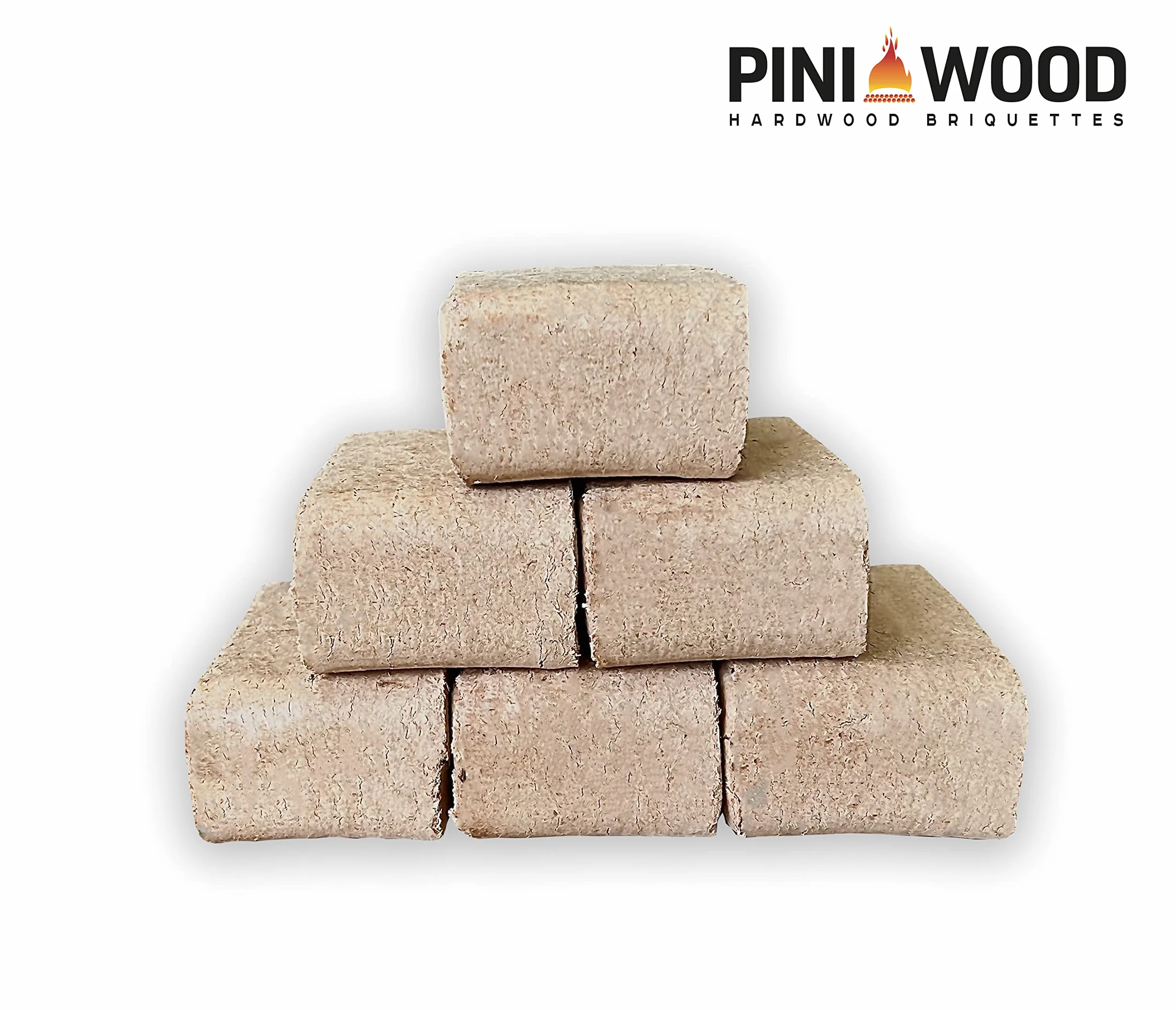 PINI Briquetas de madera, 100 % haya, briquetas de madera dura, RUF, chimenea, estufa, barbacoa, hoguera, leña, 20 kg