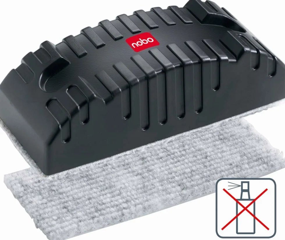 Nobo Borrador Magnético para Pizarra Blanca, Superficies de Borrado en Seco, Negro