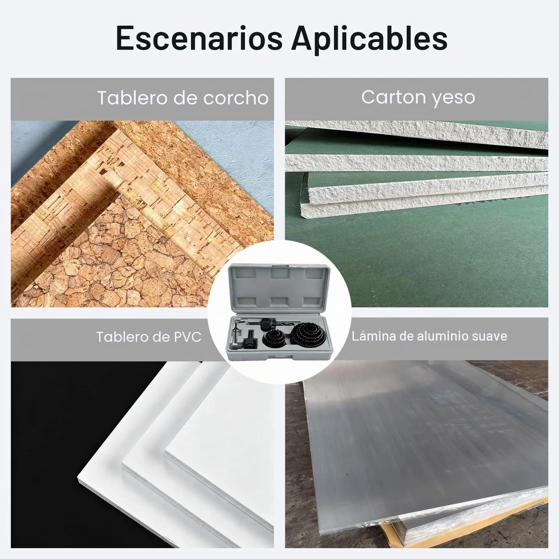 11 Piezas Sierras de Agujero en Acero al Carbono, 19-64 MM Serras Perfuradoras Acero al Carbono, Serras para Madera, Plástico y PVC con Estuche de Almacenamiento Portátil