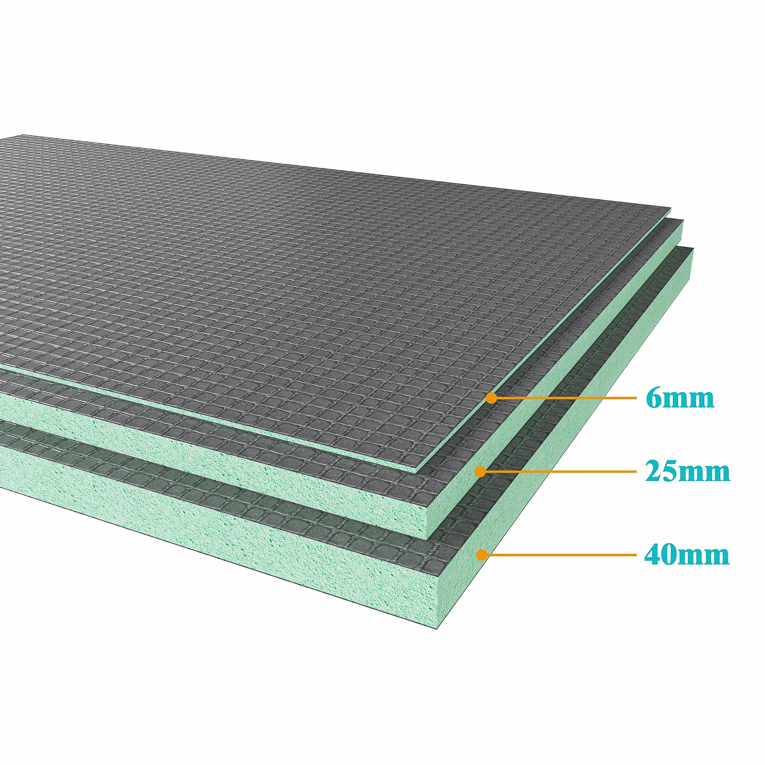 AICA Tablero de respaldo de azulejos de XPS, Tablero de aislamiento impermeable, Panel de construcción, 1250x600x40mm; 4 piezas/juego