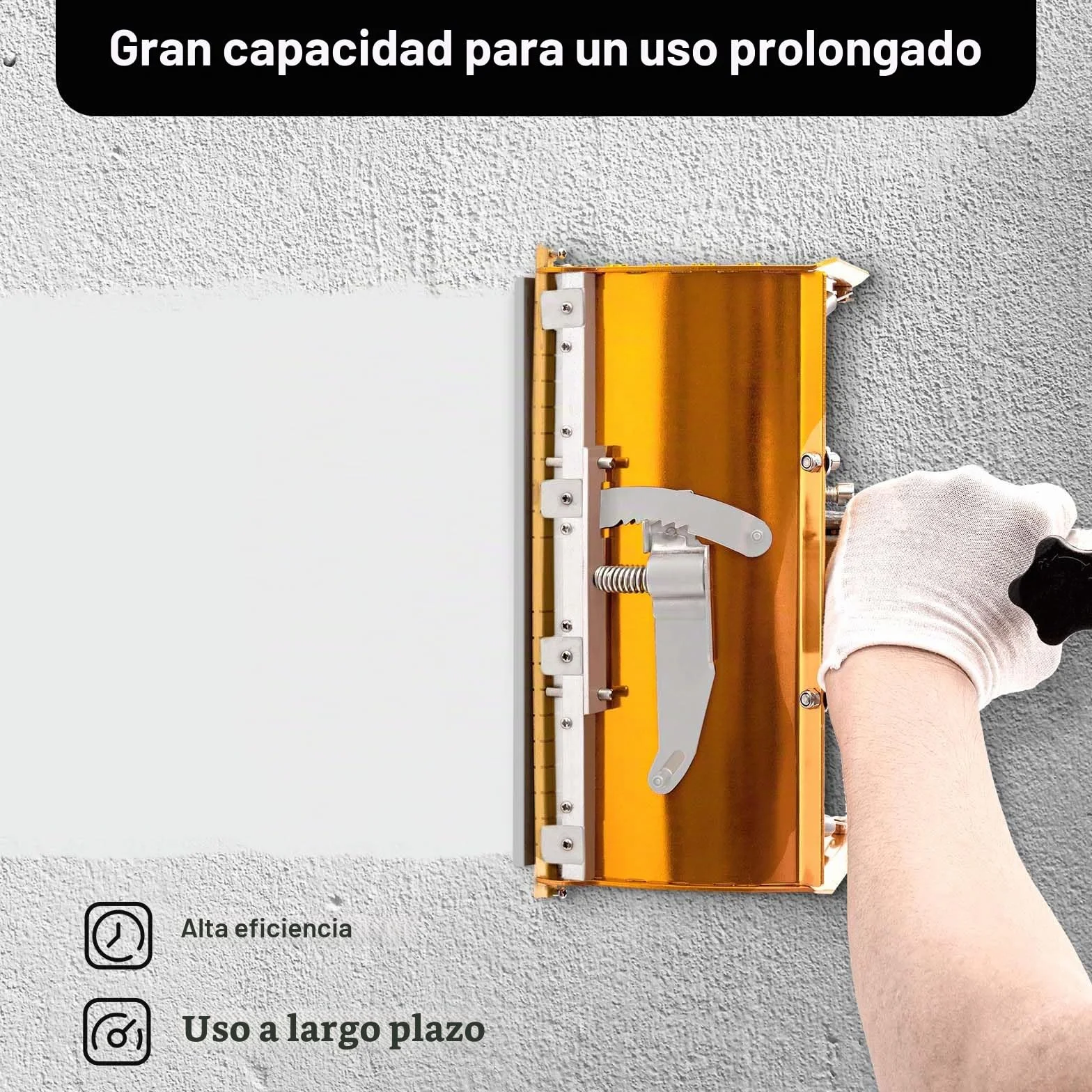 Herramientas de Acabado Planas Para Paneles de Yeso, 10'' Caja de Acabado Plana Profesional con Mango Ajustable de 90 a 150 cm, Ajustable en Polvo de Yeso, Herramienta de Procesamiento de Paneles de