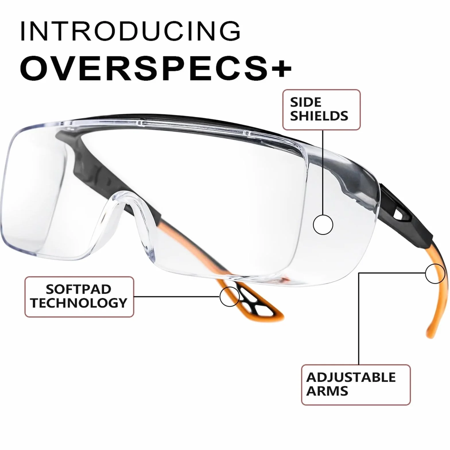 Gafas de seguridad antivaho con lentes transparentes y protección lateral, anti luz azul, unisex Para obras, talleres, ciclismo, jogging, servicio