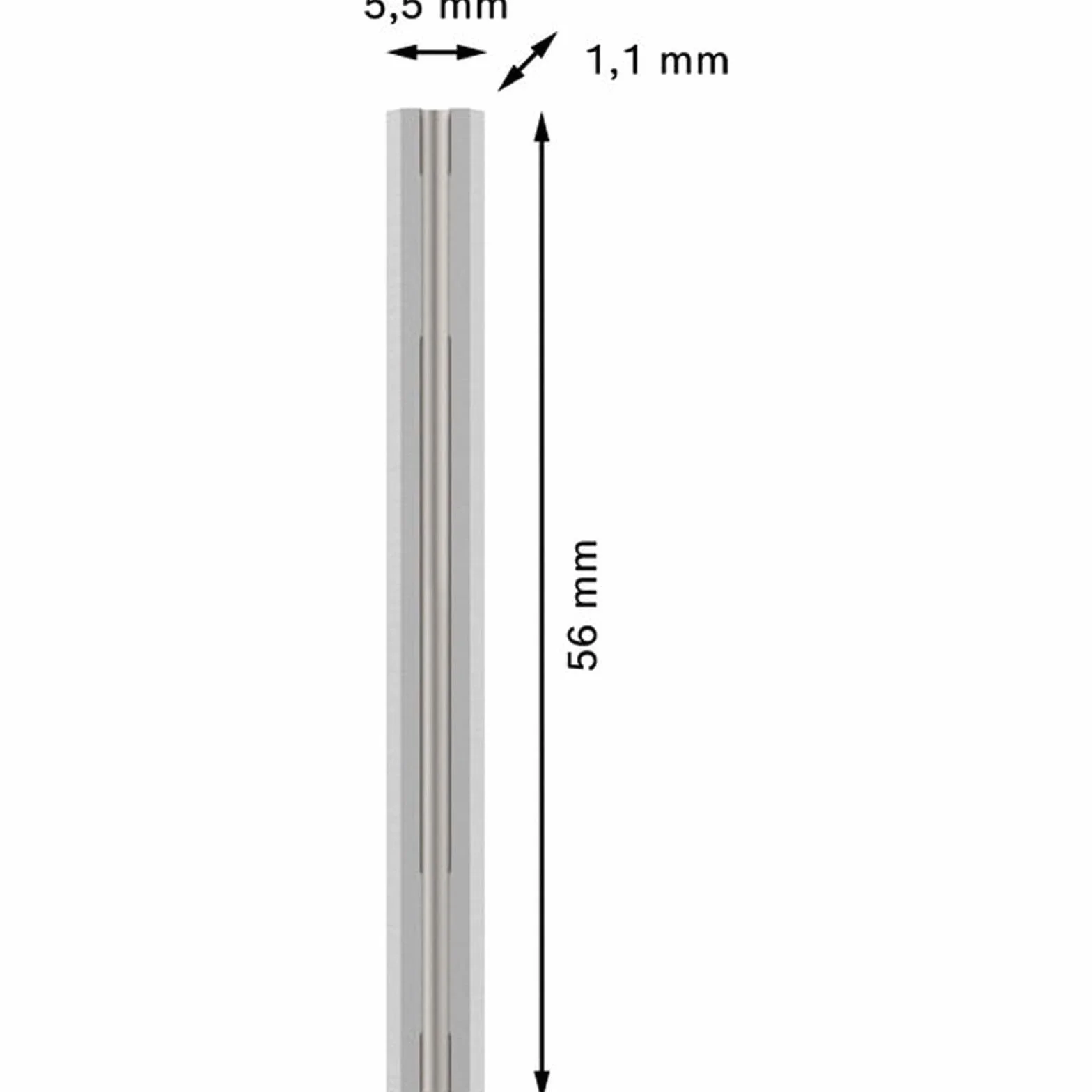 Bosch Cuchilla para cepillo PRO 56 x 5,5 x 1,1 mm
