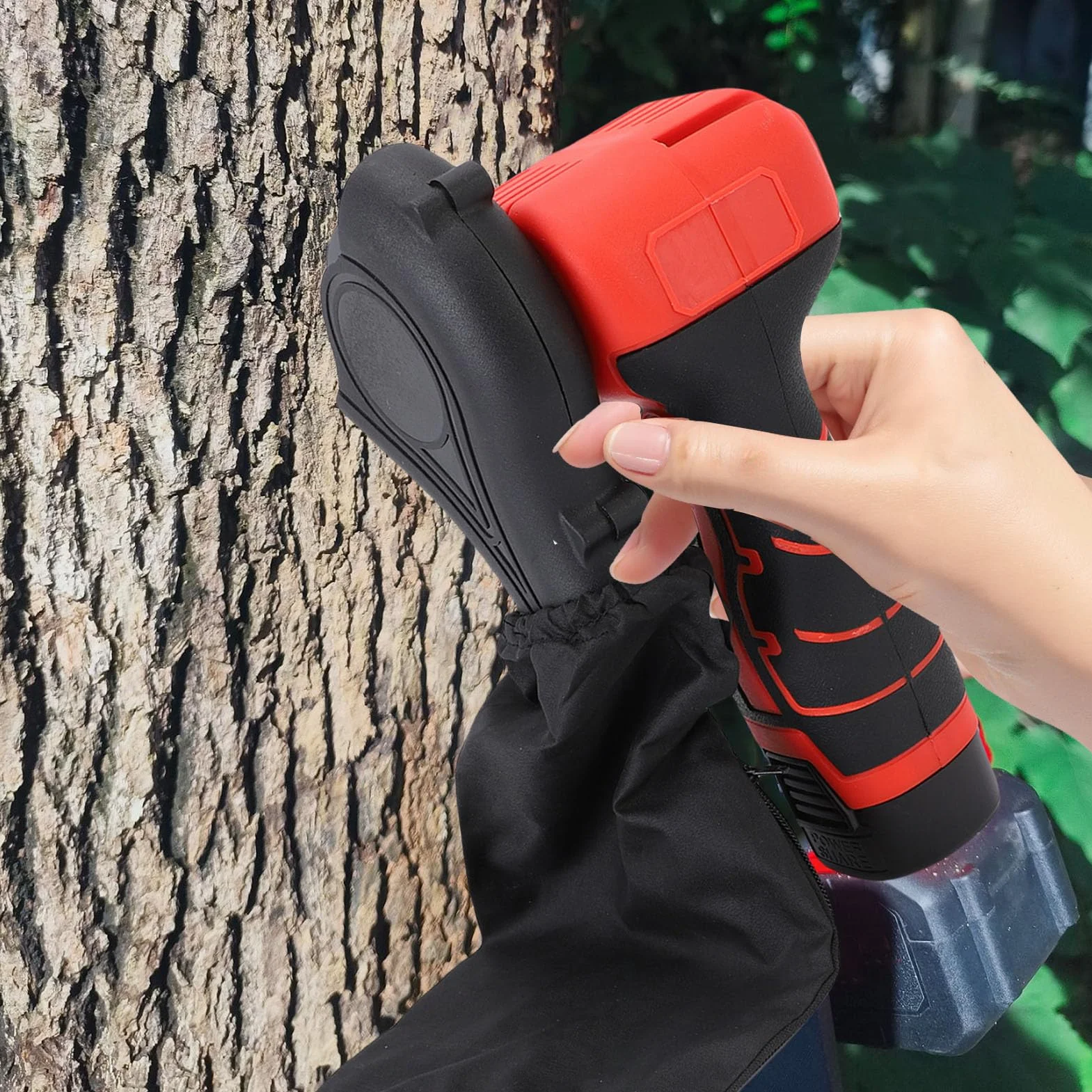 KUIDAMOS Amoladora Angular Inalámbrica para árboles Frutales, Potente Motor de Cobre para Uso en Exteriores, Acero Al Manganeso ABS