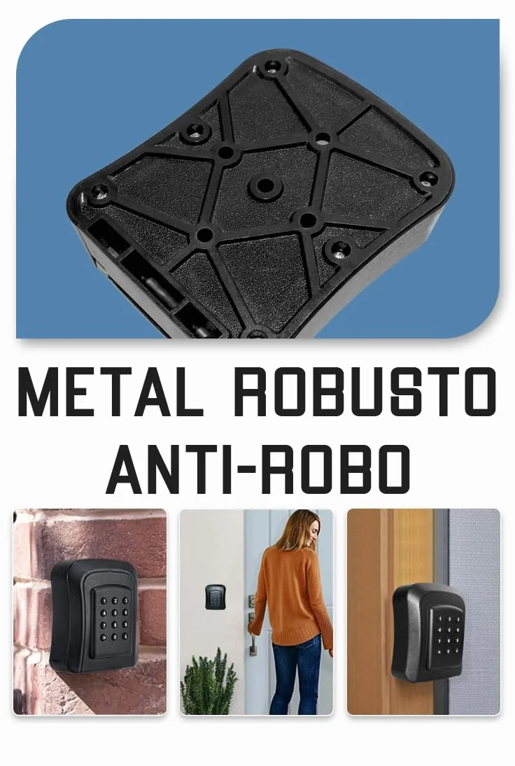 NAXO XOB EU Caja de Seguridad para Llaves, Cerradura Inteligente, Armario, Pared, Negro, Caja Fuerte Llavero, Porta Llaves, Exterior Digital Bluetooth Codigo Pin WiFi Requiere Pasarela Puente WiFi