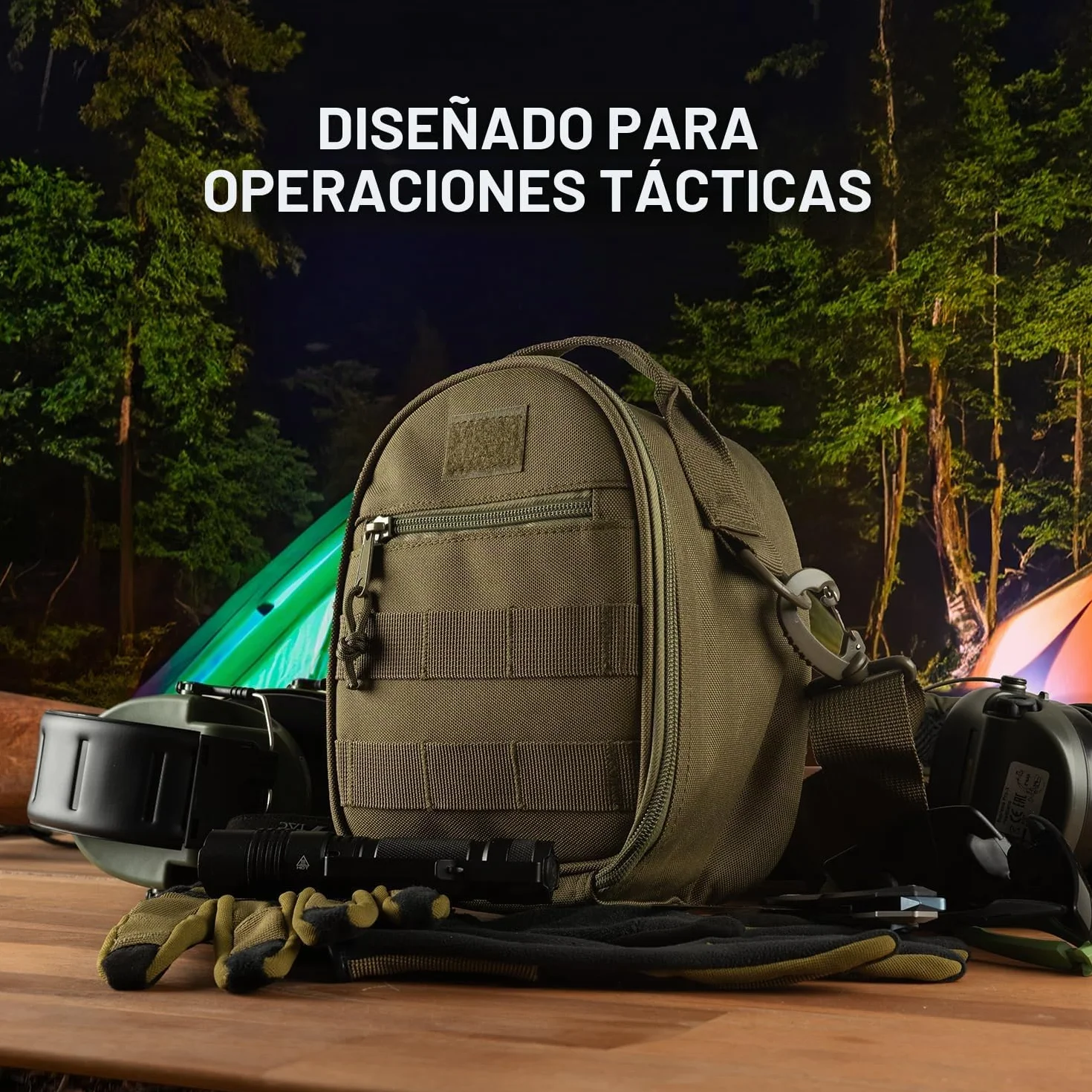 ACE Schakal Bolsa para protectores auditivos - Funda de transporte compatible con orejeras de Sordin, Howard Leight y muchas más