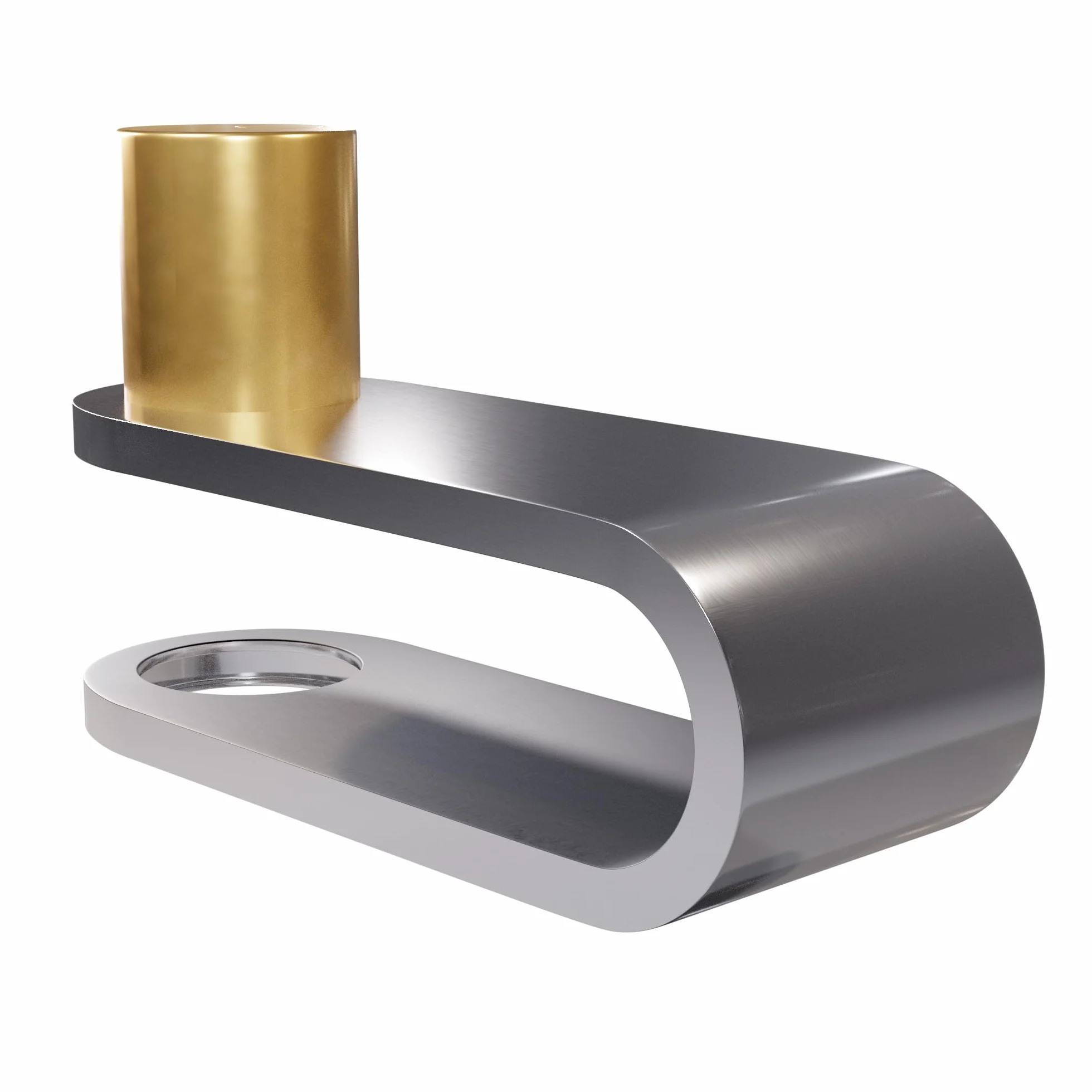 Amig - Cerradura de Alta Seguridad Modelo 680 para Puertas de Ballesta - Latón Cromado Brillo - Incluye 3 Llaves de Puntos - 115 x 40 mm - Ideal para Cierres Extensibles y Cancelas