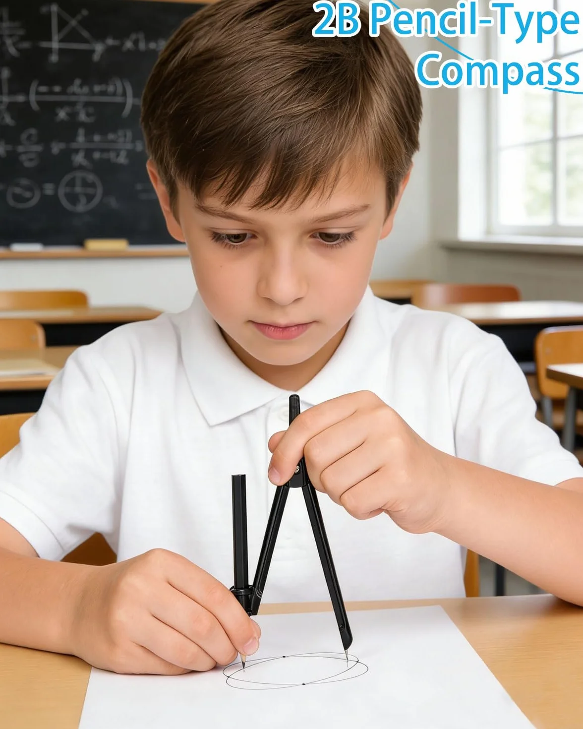 Compás Profesional de Puntas para Dibujo y Geometría, Compás Escolar Carpintero Medidor de Distancia