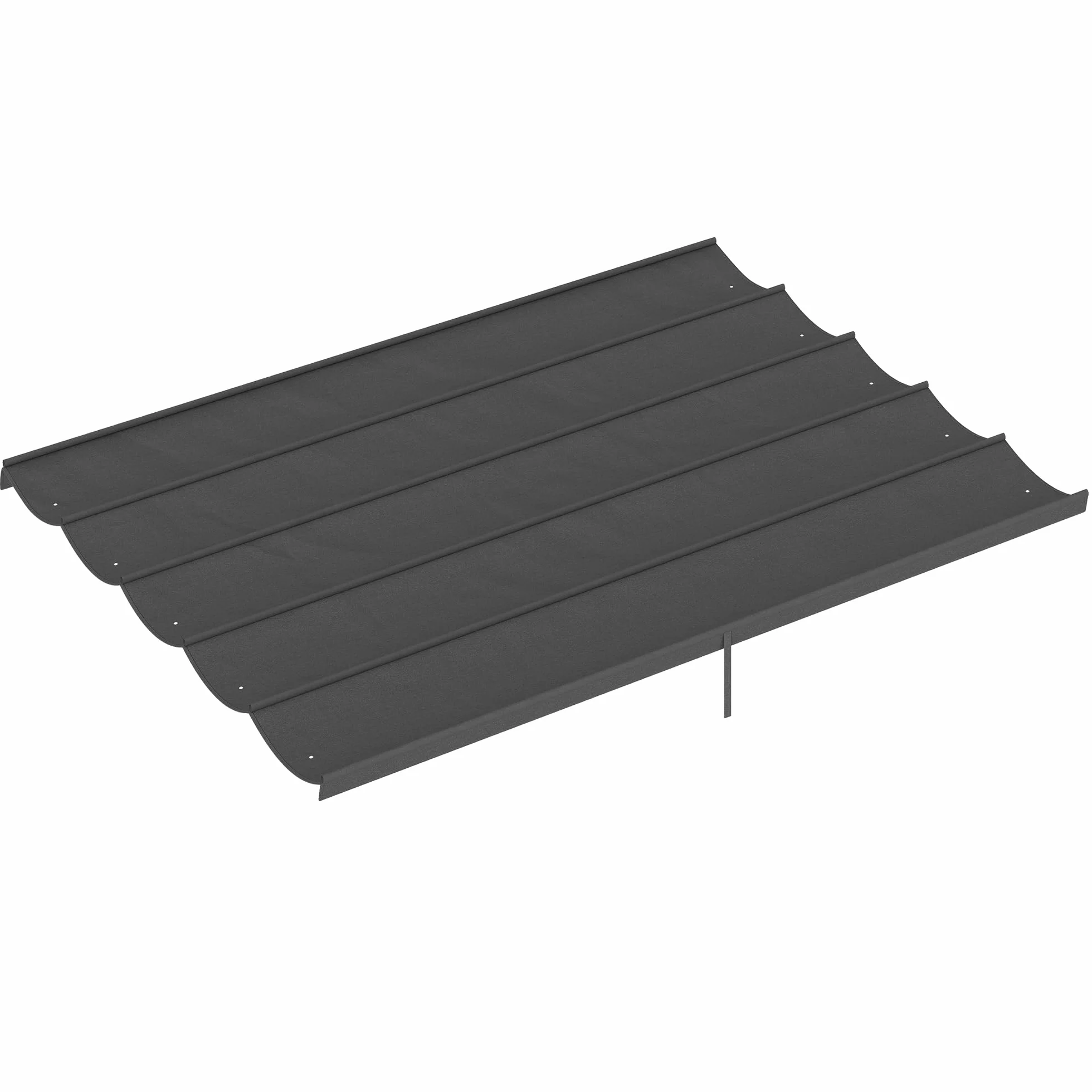 Outsunny Techo de Pérgola 3,5x2,6 m, Techo de Repuesto Retráctil para Marco de Pérgola de 4x3 m, UV30+, Toldo de Tela Solo para Cenador Jardín con 10 Orificios de Drenaje, Gris Oscuro