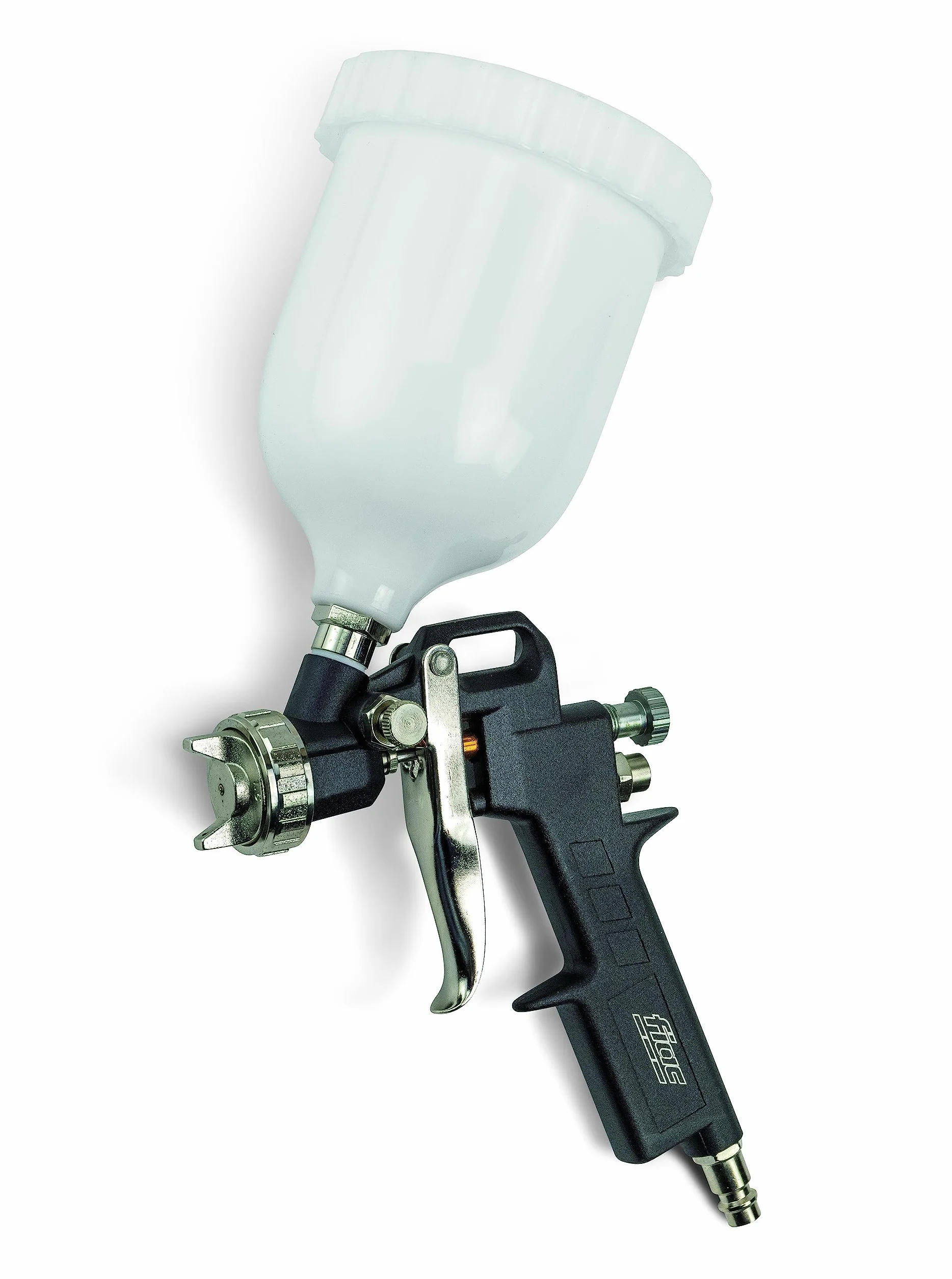 FIAC Pistola de pulverización para pintar modelo 1860, aerógrafo con depósito para pintura de 600 ml, boquilla de 1,5 mm, chorro de rosa o plano, presión máxima 4 bar