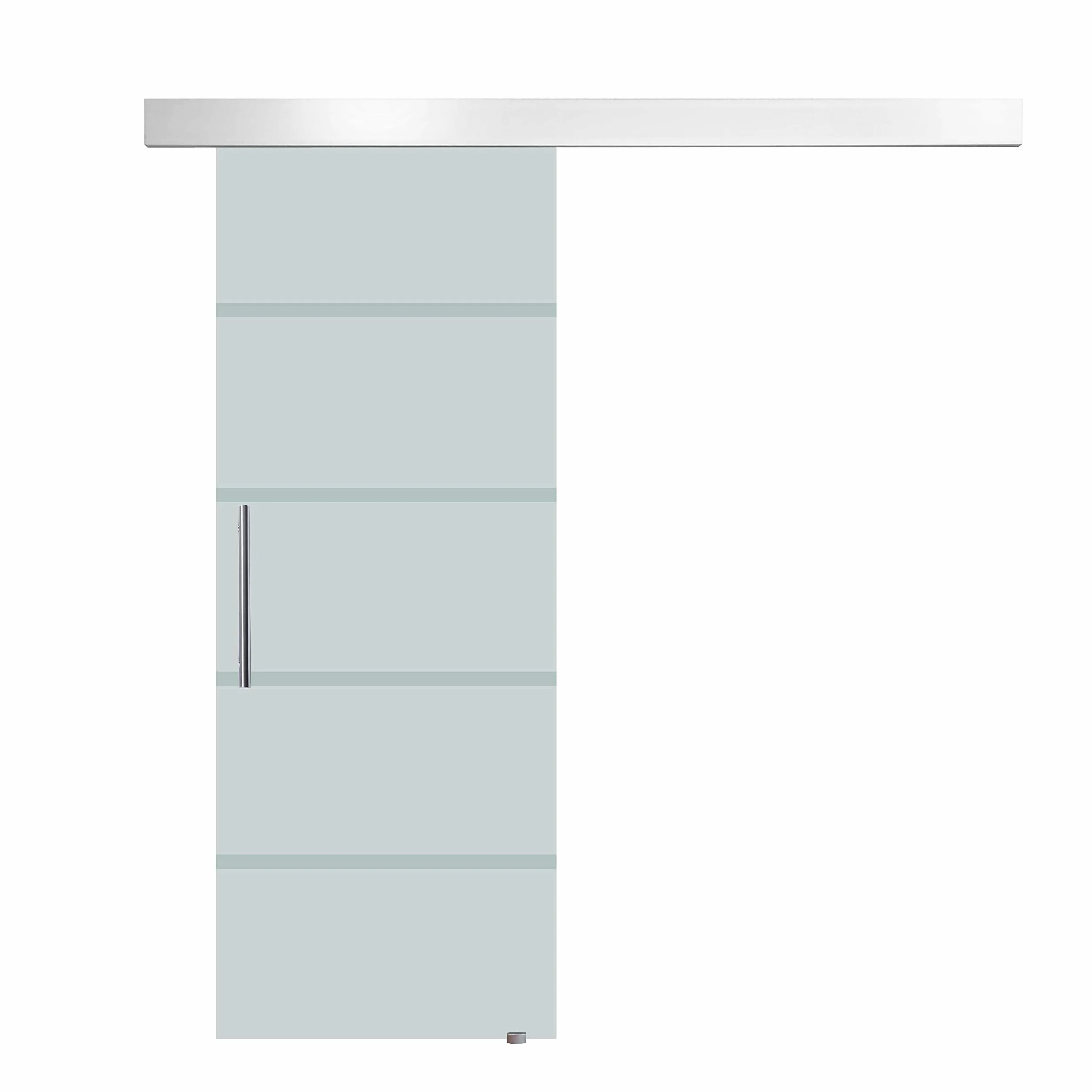 HOMCOM Puerta Corrediza de Vidrio Puerta Corredera Deslizante de Cristal Seguridad 77,5x205 cm