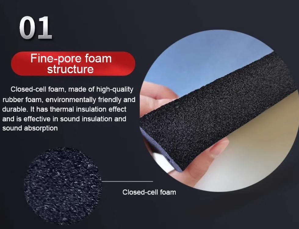 Aislante Térmico con Capa De Aluminio Autoadhesivo Acustico 5/10/20mm De Espesor Resistente A La Humedad Y Al Fuego Aislamiento Acústico Material(Size:1 * 10m Thickness 5mm)