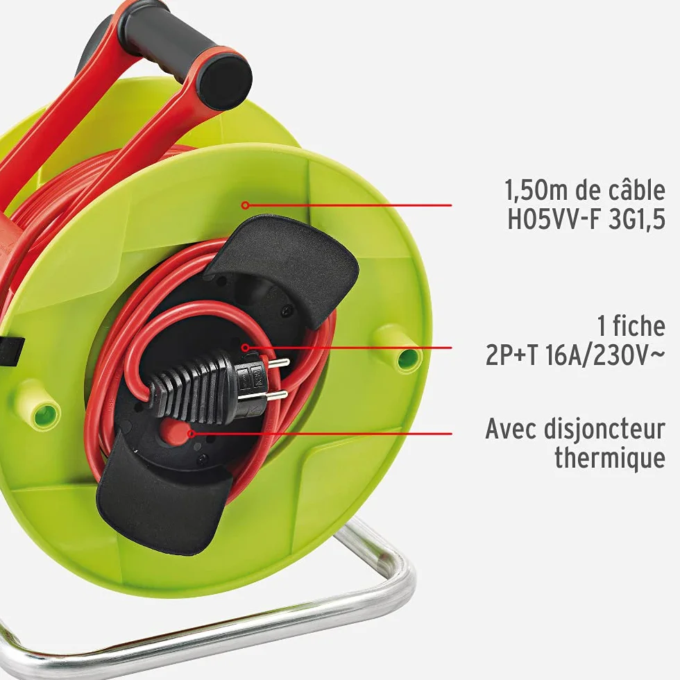 BRENNENSTUHL Enrouleur-prolongateur de Jardin (50m) Standard S