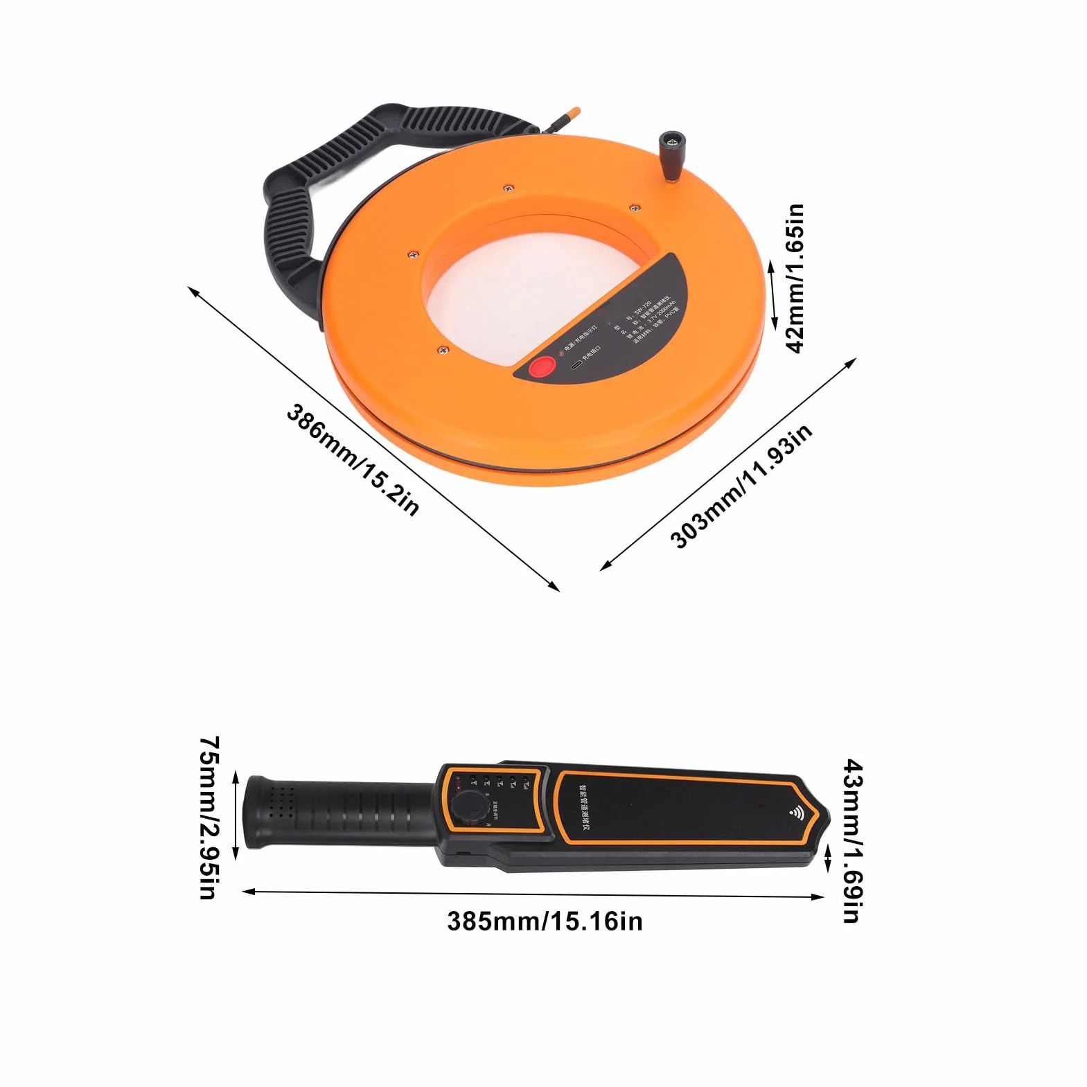Localizadores de Tuberías, Detector de Bloqueo de Tuberías de Agua para PVC, Plástico, Metal, Rango de 20 M, Escáner de Pared, Herramientas de Plomería