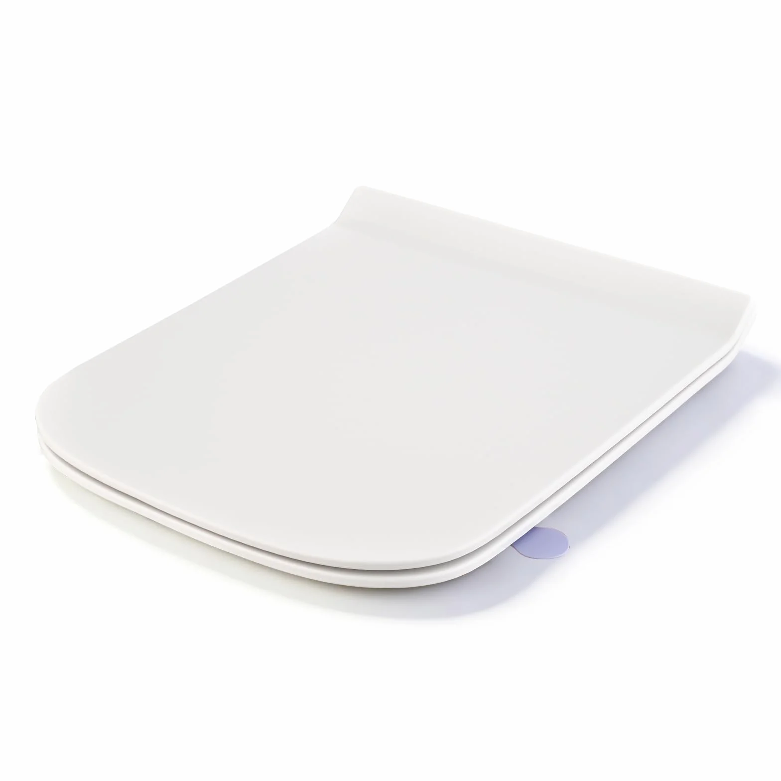 Asiento de Inodoro Cuadrado con Cierre Suave, Tapa WC Ultrafino, Liberación Rápida, Universal 42.5x34.5cm