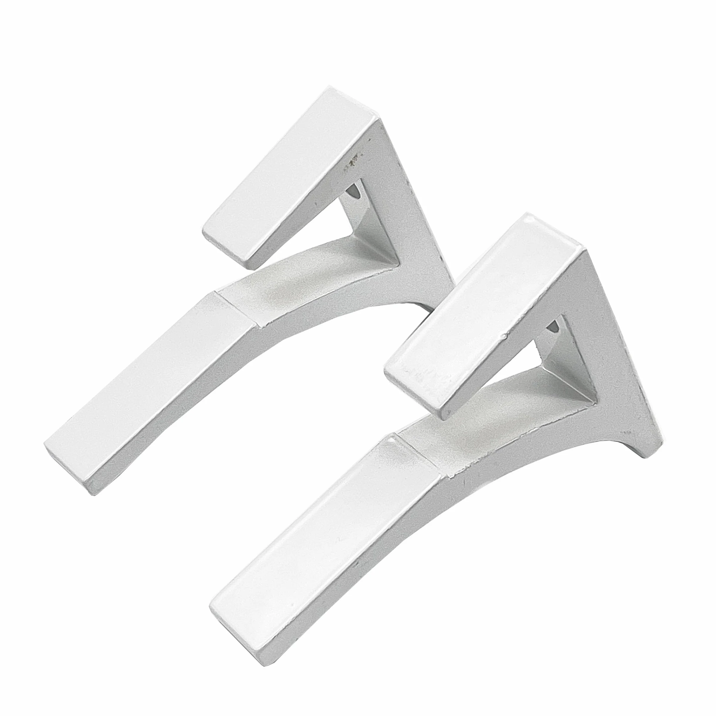 CRL White - Soporte para estante de vidrio de aluminio para vidrio de 3/8 pulgadas a 1/2 pulgadas