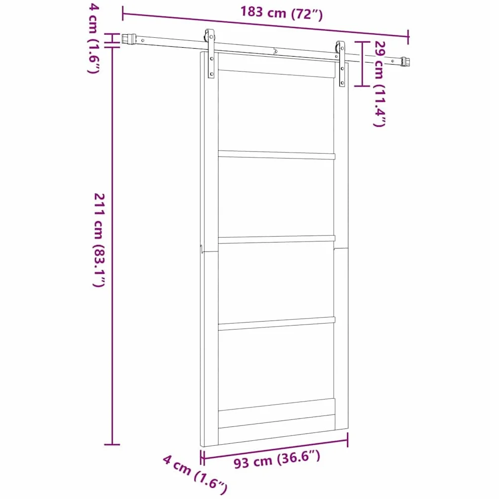 vidaXL Puerta Corredera ORKDAL y Negro 93 x 211 cm, Sala de Estar, Puerta corredera Moderna, Madera de Pino Duradera, Vidrio, Divisor Elegante, diseño contemporáneo