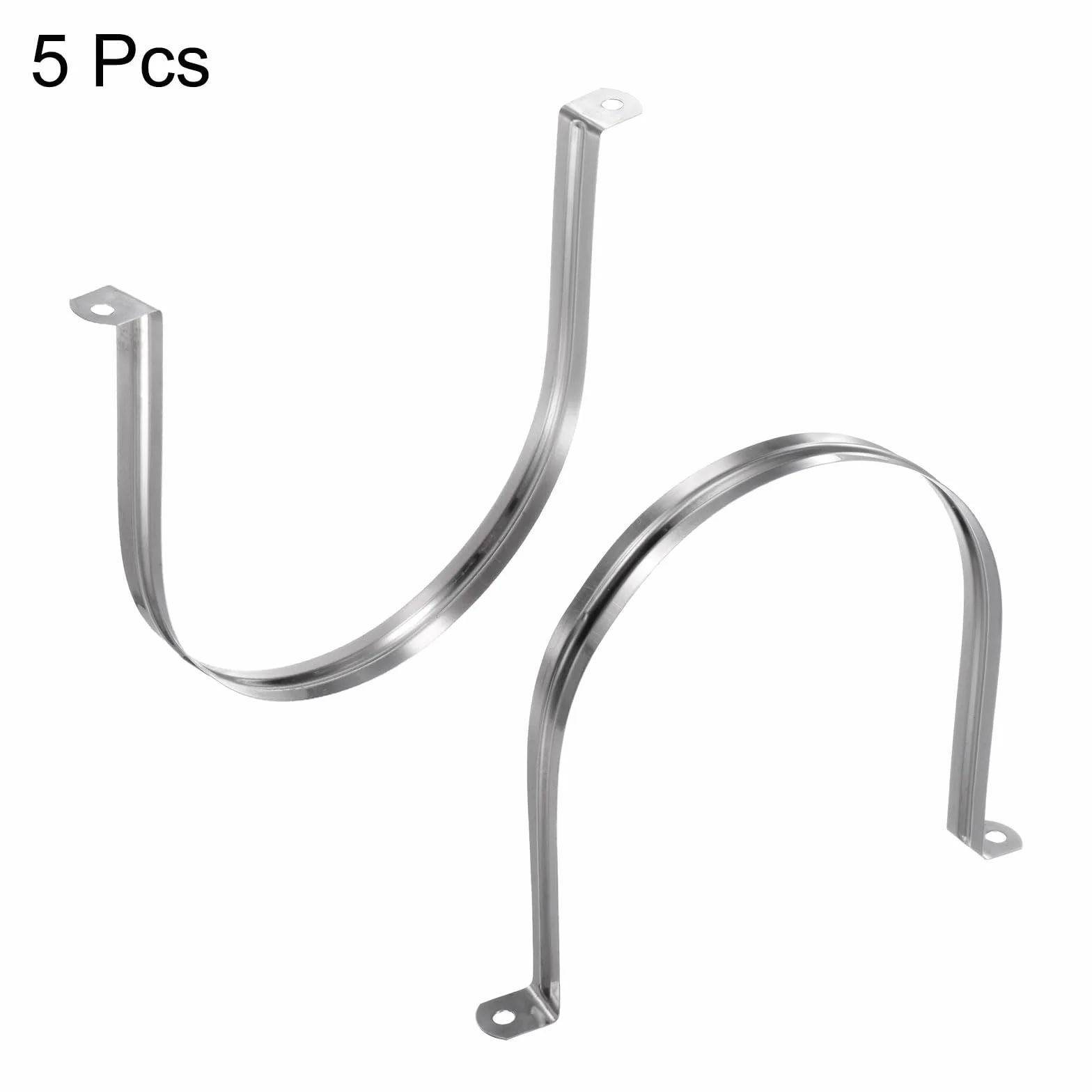 QUARKZMAN 5pcs Abrazaderas Conducción 6 Pulgadas 150mm Abrazadera Tubo En U M150 Correa Tubo Rígido Acero Inox Soporte En Forma U Con Dos Agujeros Para Fijación Tubo Manguera
