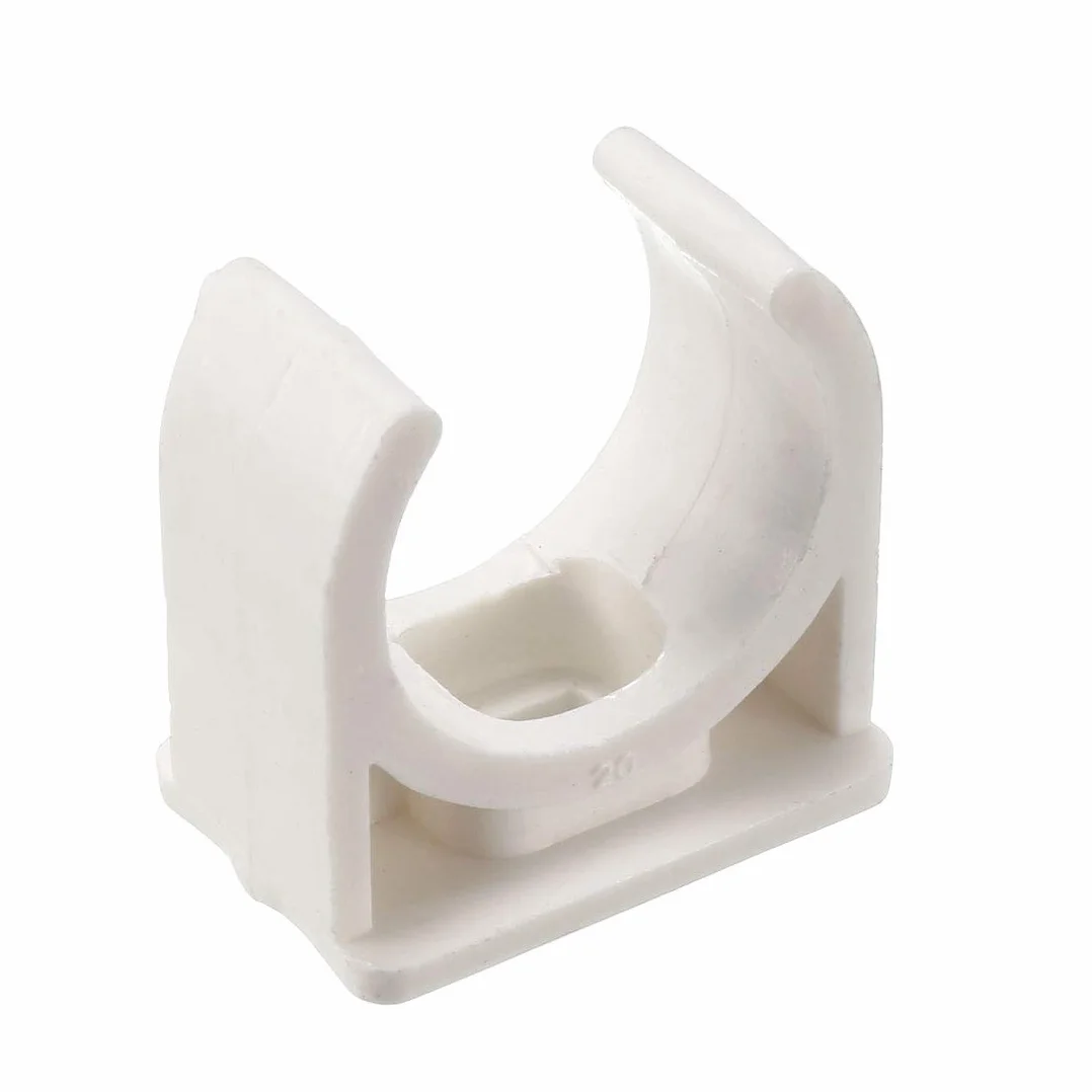 sourcing map PVC Agua Tubería 20mm Abrazaderas Clips, para 20mm/0,79 Pulgadas OD TV Bandejas Tubería Manguera Colgador Soporte Pex Tubería, 30uds