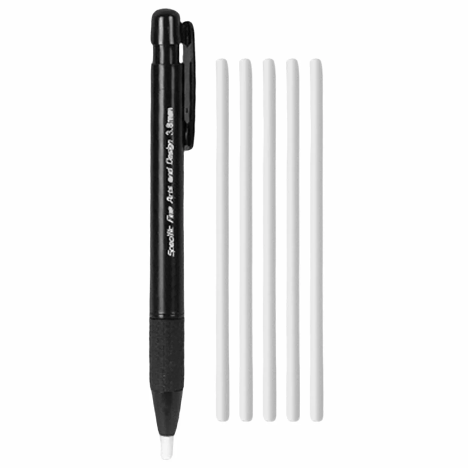 Barra de Goma de Borrar Retráctil 3,8 mm con 5 Recambios para Dibujo Técnico