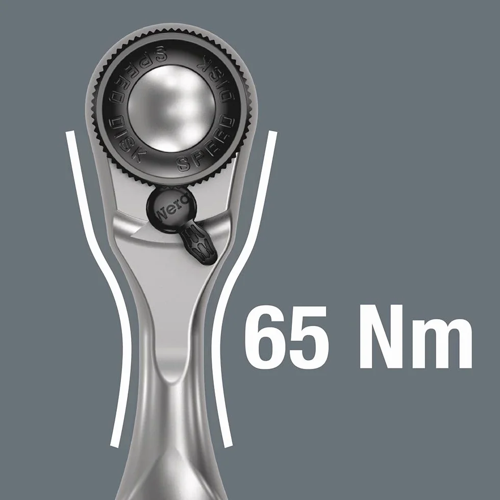 Wera 8008 A Carraca Zyklop Mini 3, cuadradillo de 1/4", 1/4" x 87 mm