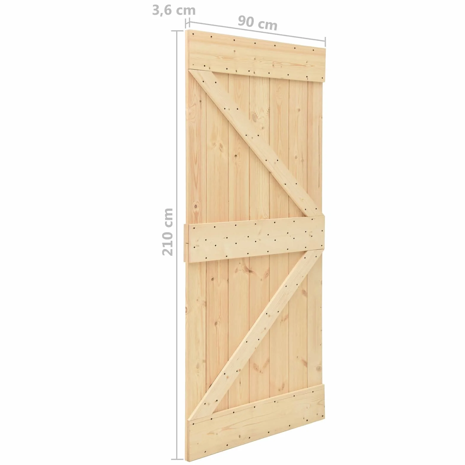 vidaXL Puerta Corredera Natural y Negro 90 x 210 cm, Separador de Sala, Puerta corrediza Rectangular, solución eficiente para el hogar, reforma con Estilo Moderno