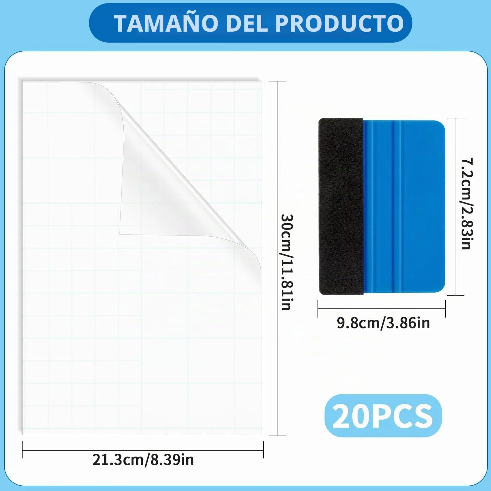 Mbsomnus 20 Piezas Láminas de Plastificar Autoadhesivas A4 Transparente 30x21.3cm para Fotos Tarjetas de Visita Sin Máquina