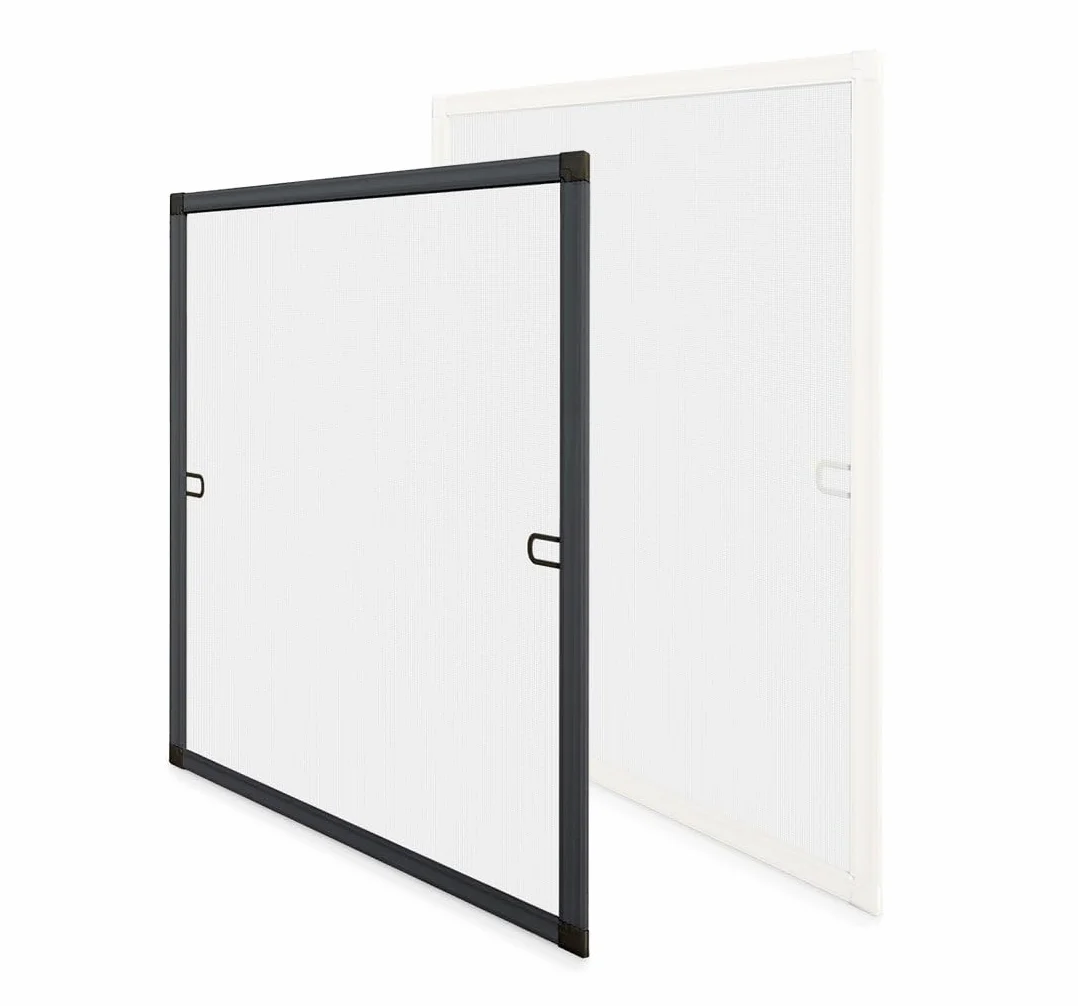 Marco mosquitera con ventana de aluminio – sin taladrar – Recoupable – movible (blanco, 130 x 150 cm)